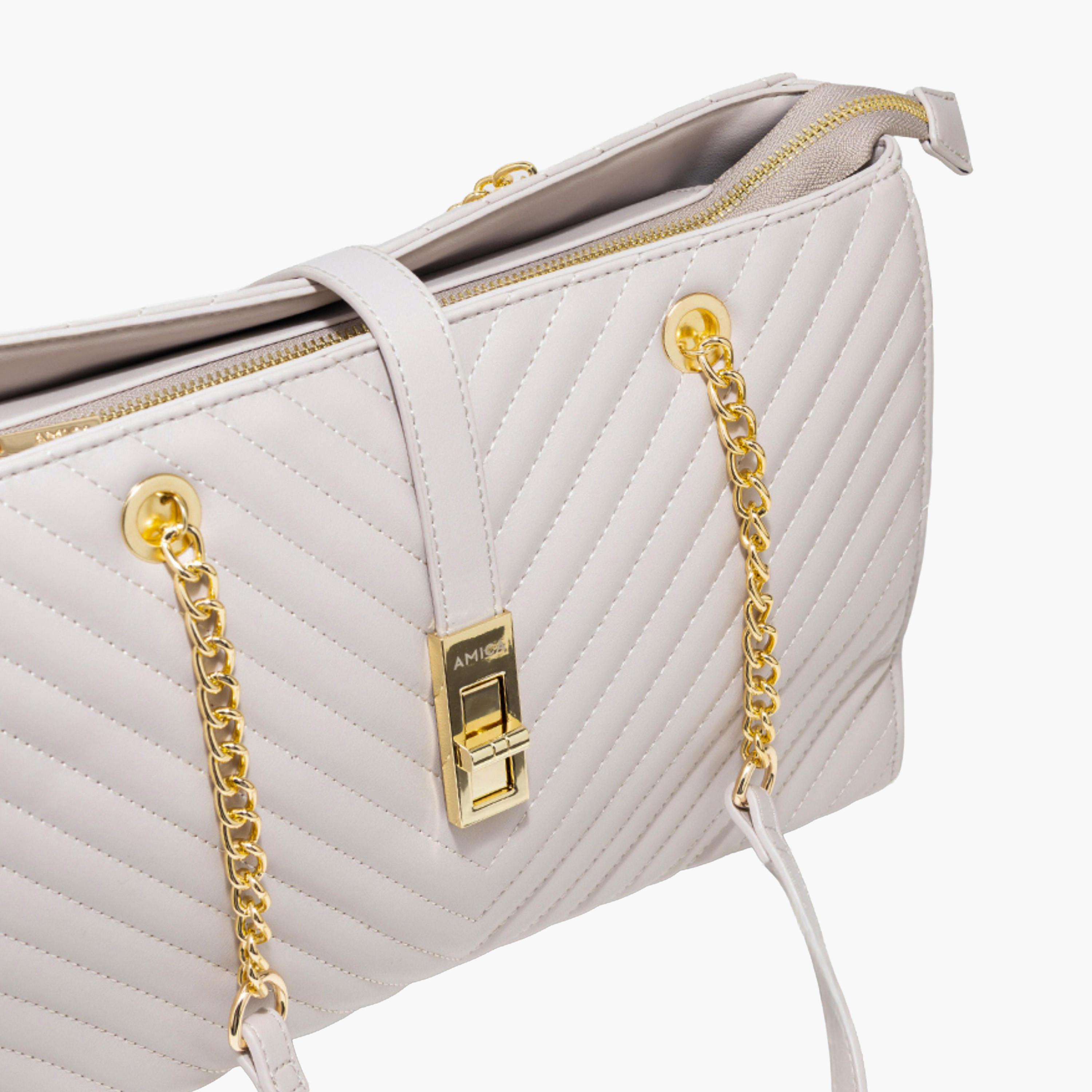 AMICA Quilted Tote Bag Chain Strap-women-bagsandwallets-handbags-image-14