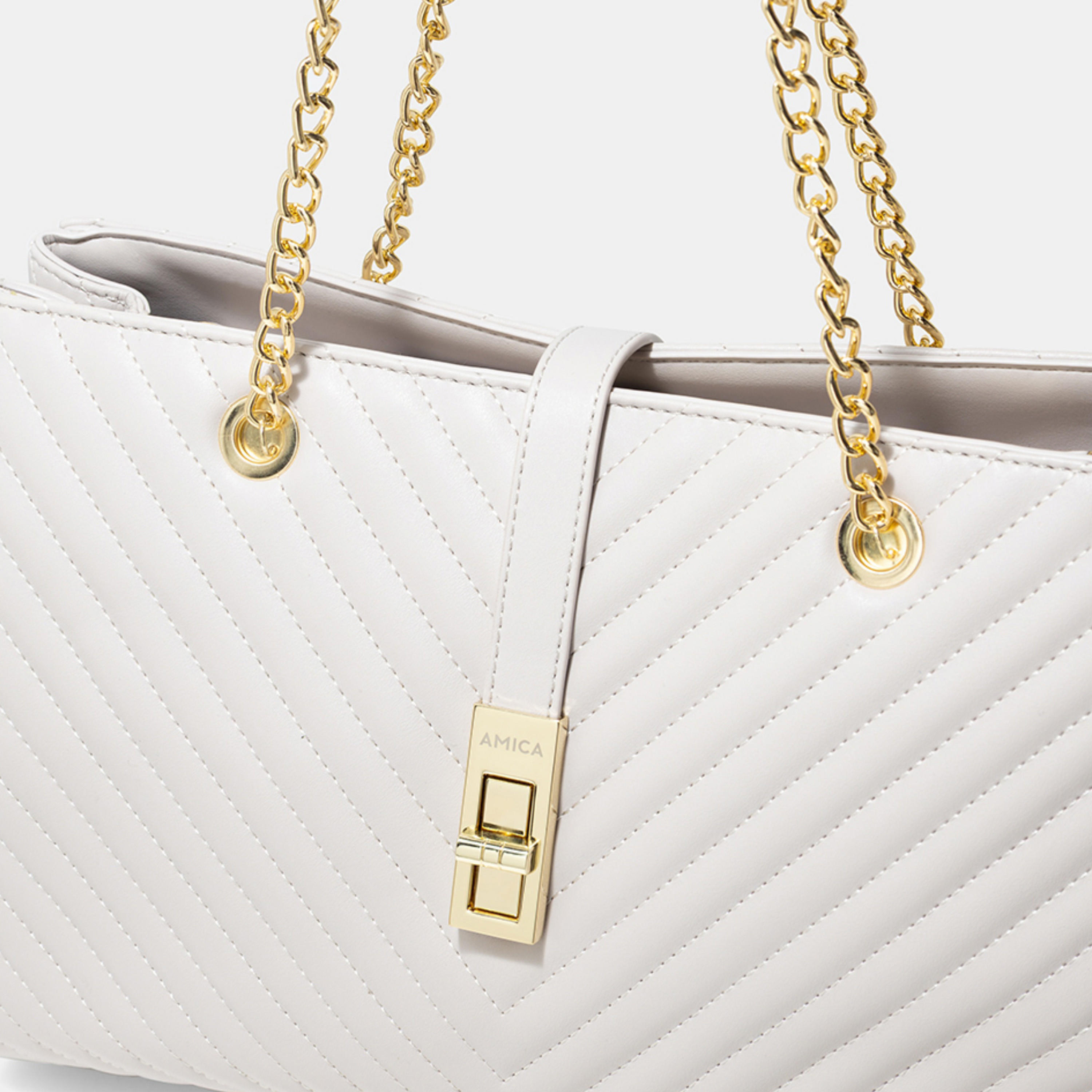 AMICA Quilted Tote Bag Chain Strap-women-bagsandwallets-handbags-image-15