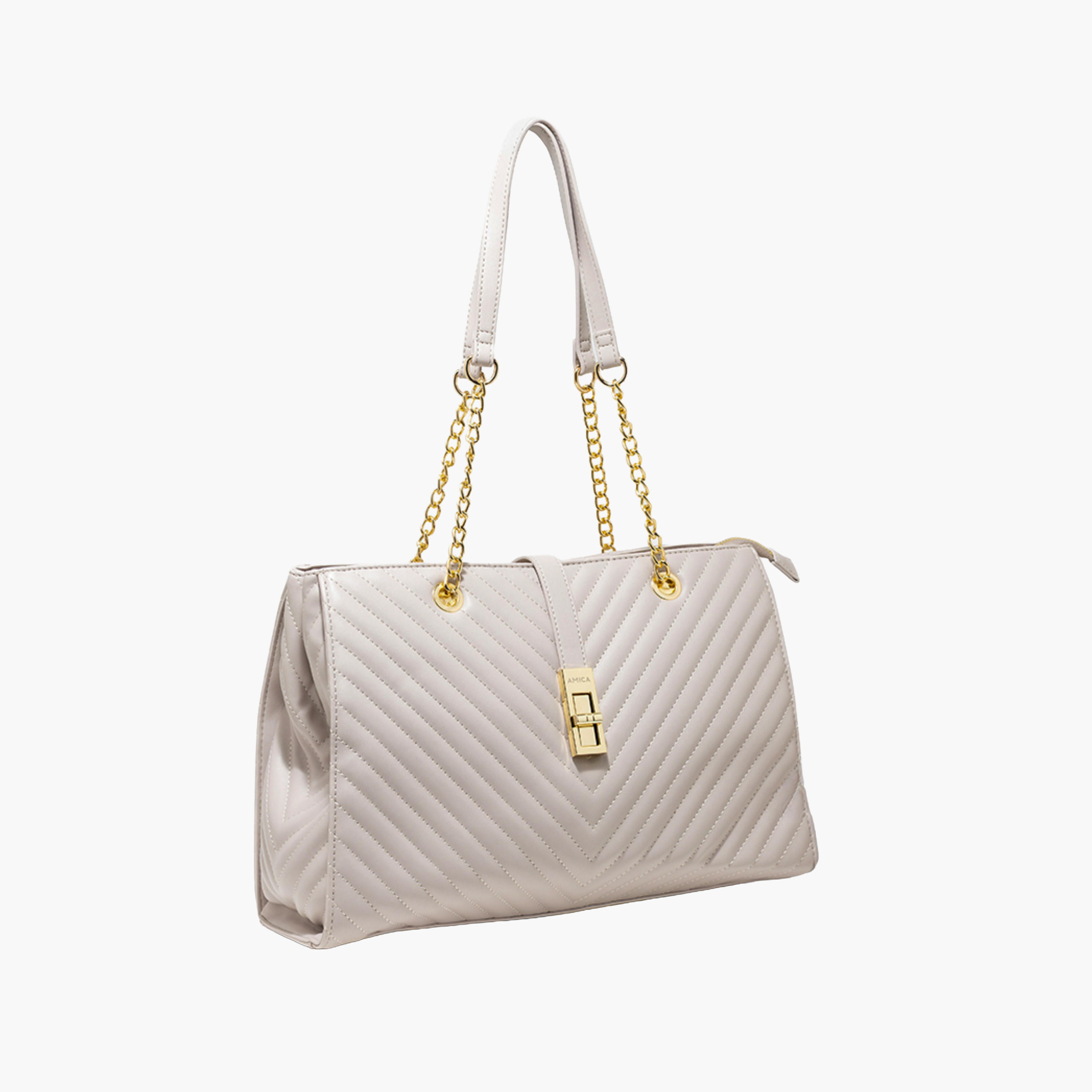 AMICA Quilted Tote Bag Chain Strap-women-bagsandwallets-handbags-image-17