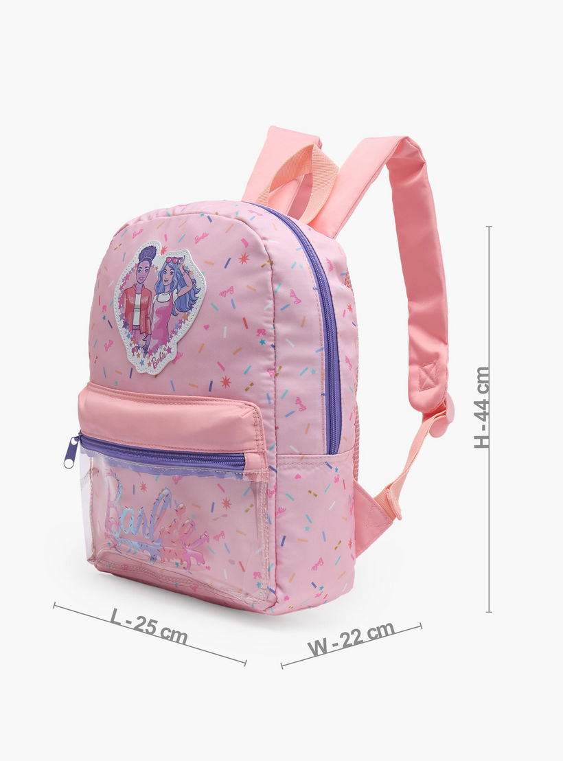 شنطة ظهر مدرسية بأحزمة كتف مبطنة وزخارف باربي للبنات بعمر 13 سنة - 17 بوصة-school-bagsandbackpacks-backpacks-image-6