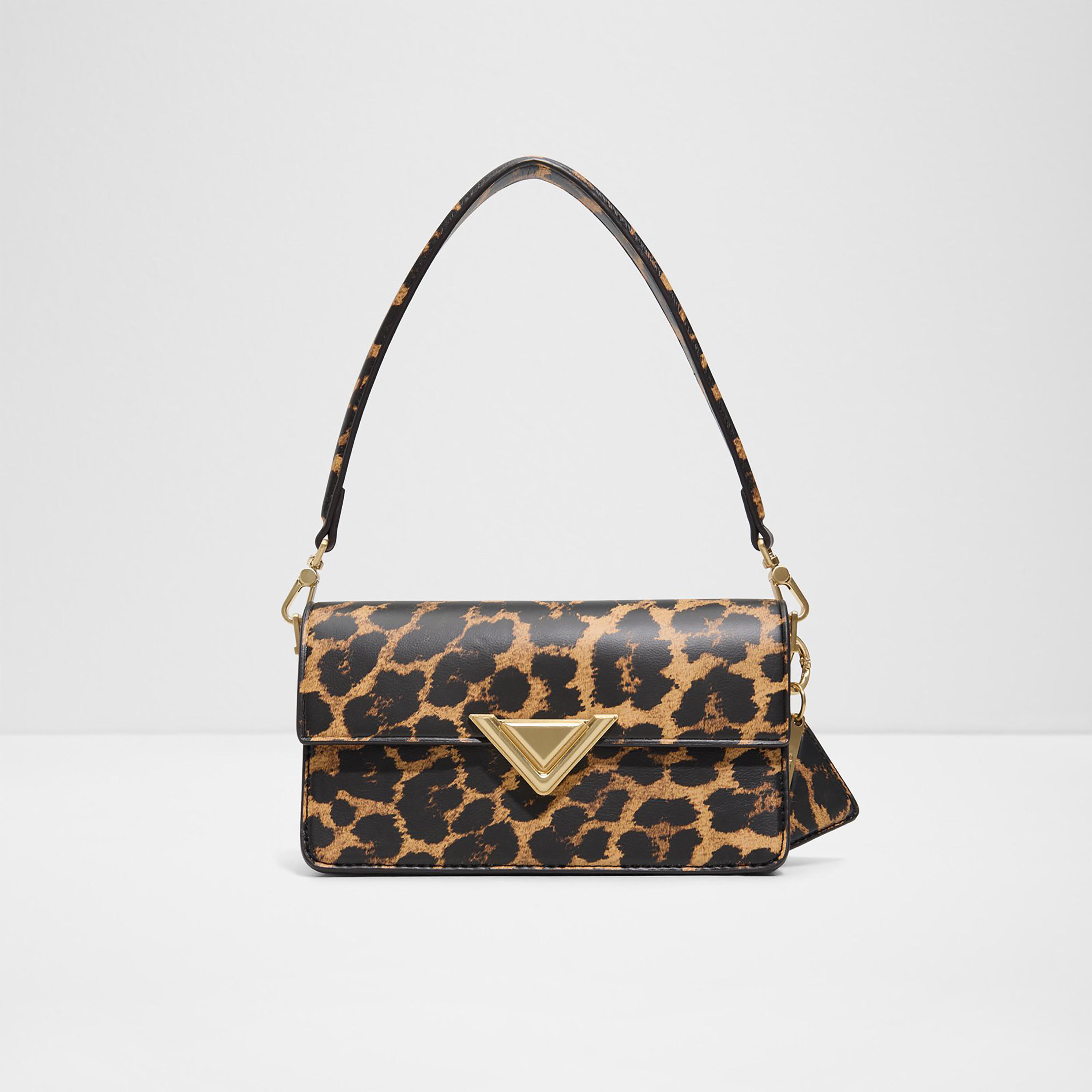 حقيبة كتف ألدو لوكس كاري 2.0 بنقشة جلد النمر، بمقبض واحد وإغلاق بغطاء وحزام-women-bagsandwallets-handbags-image-1