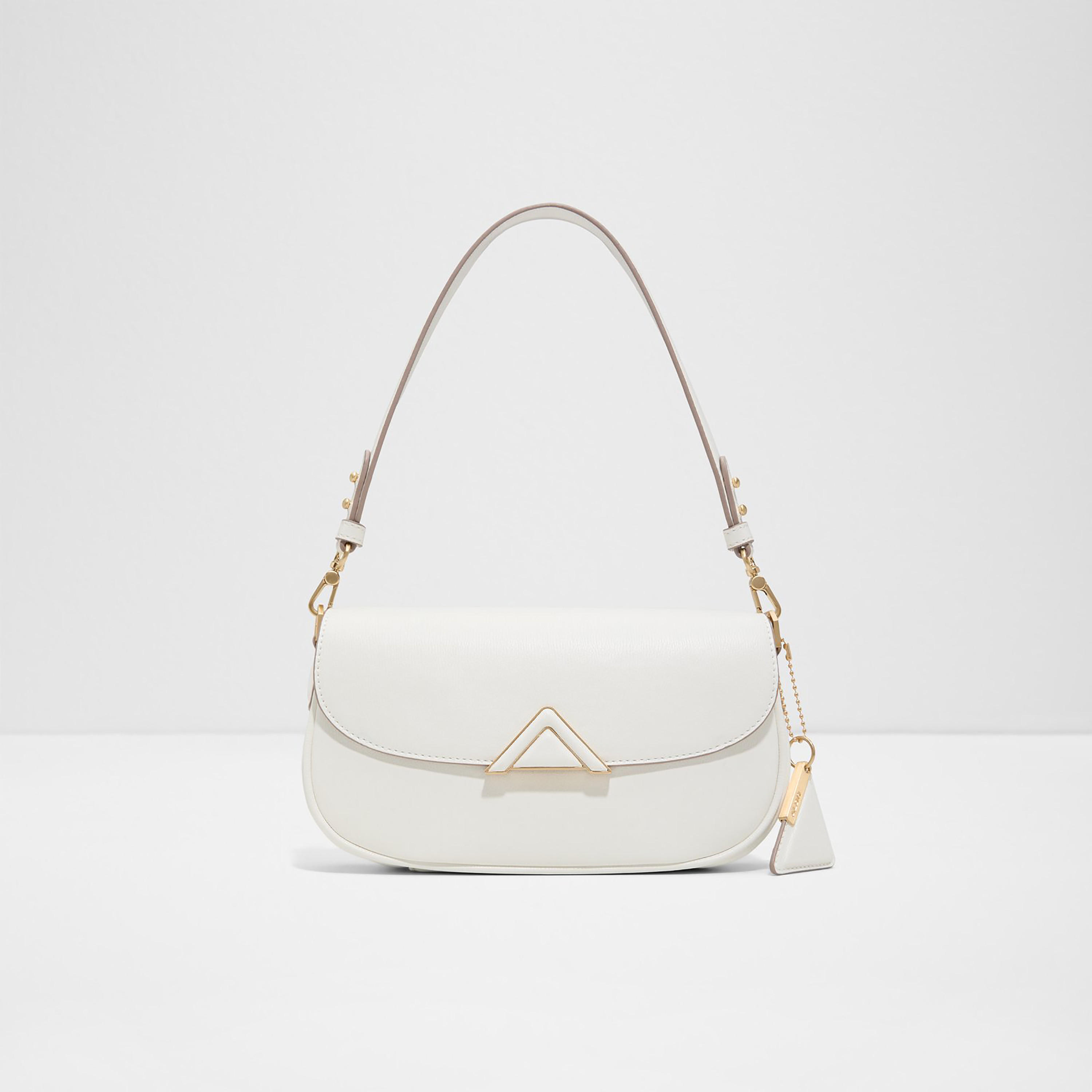 Aldo Luxe Plain Single Handle Shoulder Bag with Flap Closure and Adjustable Strap-women-bagsandwallets-handbags-image-1