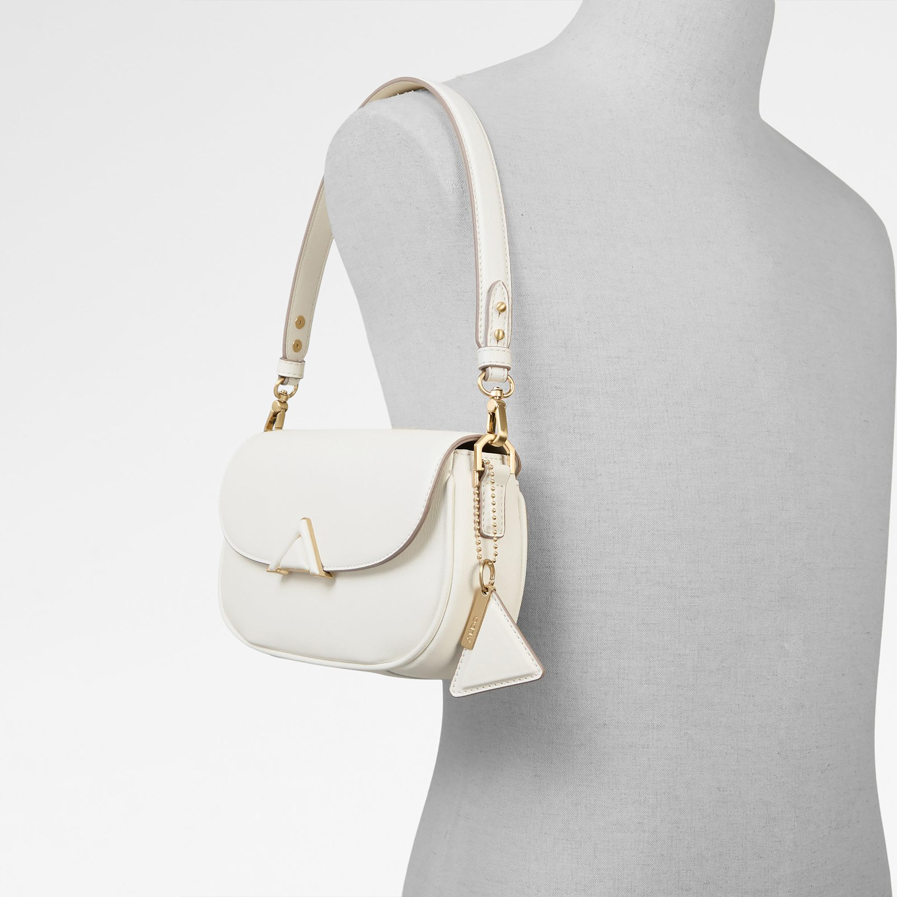 Aldo Luxe Plain Single Handle Shoulder Bag with Flap Closure and Adjustable Strap-women-bagsandwallets-handbags-image-5