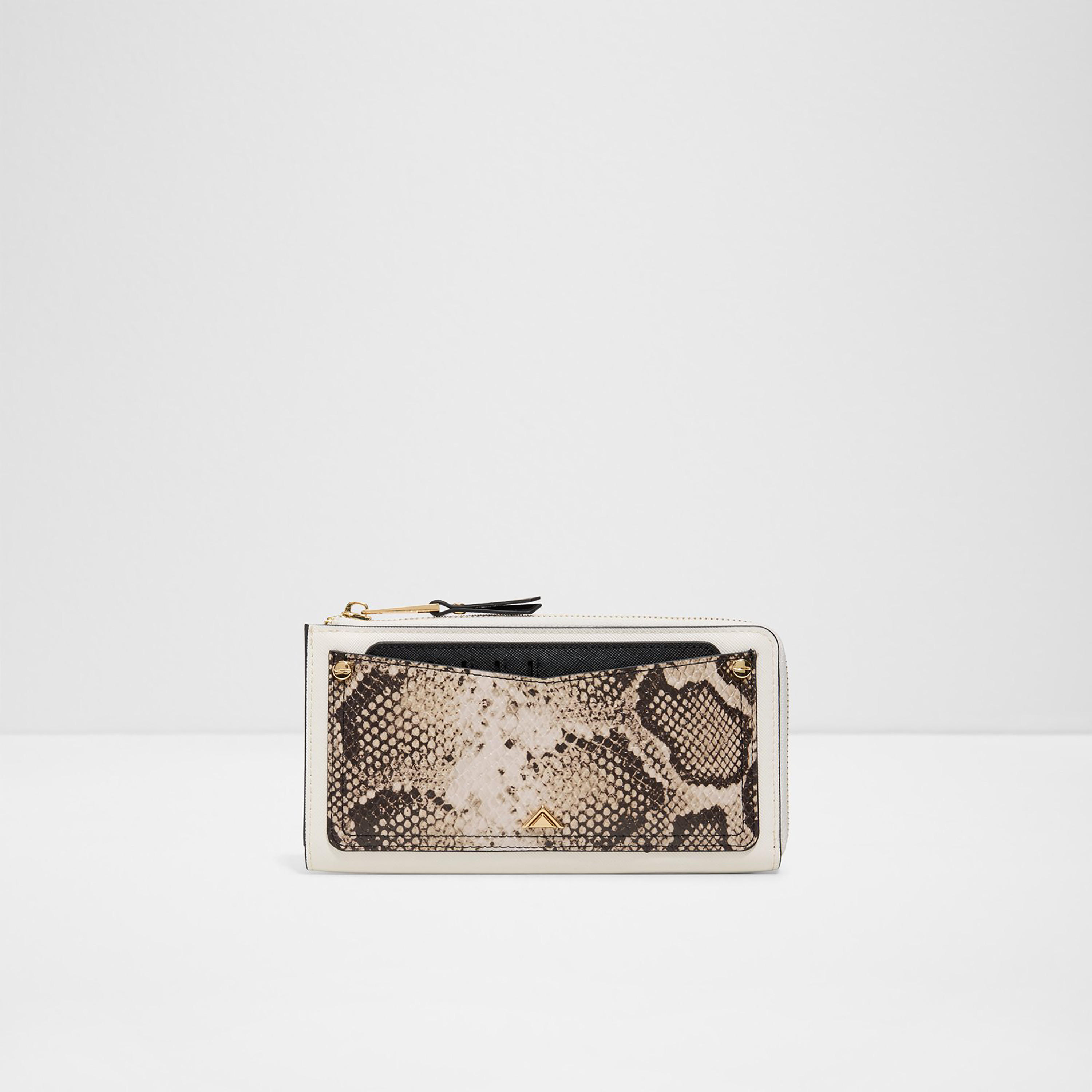 Aldo Kedoreveth Snake Textured Wallet & Cardholder with Zip Closure-women-bagsandwallets-wallets-image-1
