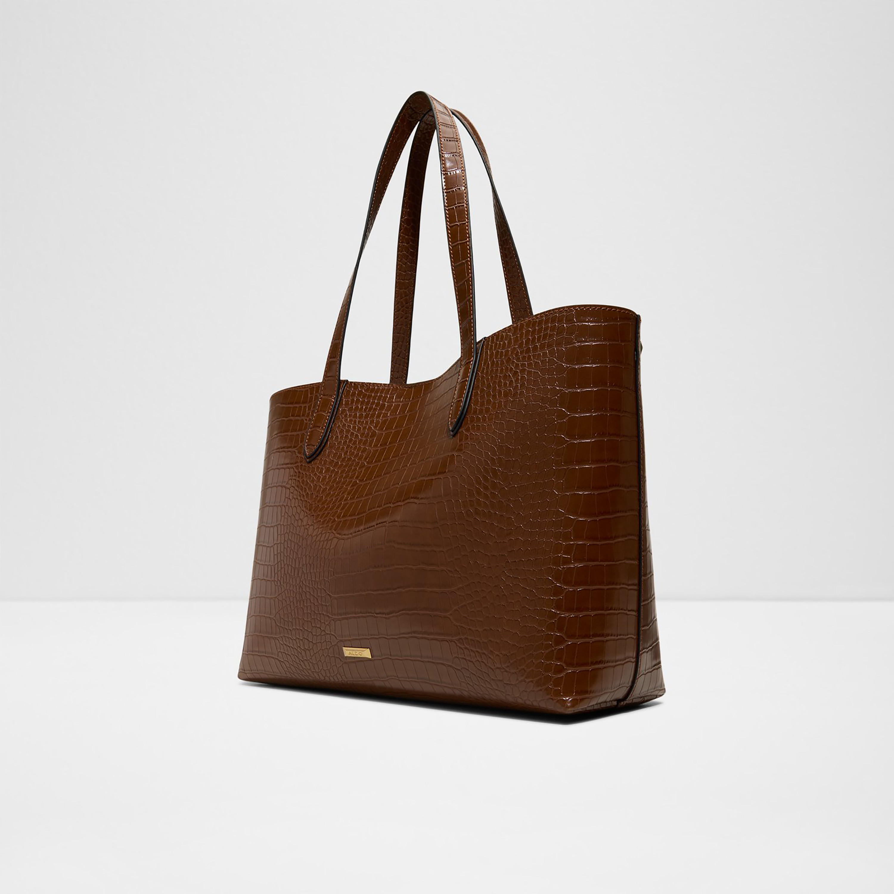 Aldo Tammera Croc-Textured Double Handle Tote Bag & Pouch with Magnetic Closure-women-bagsandwallets-handbags-image-2