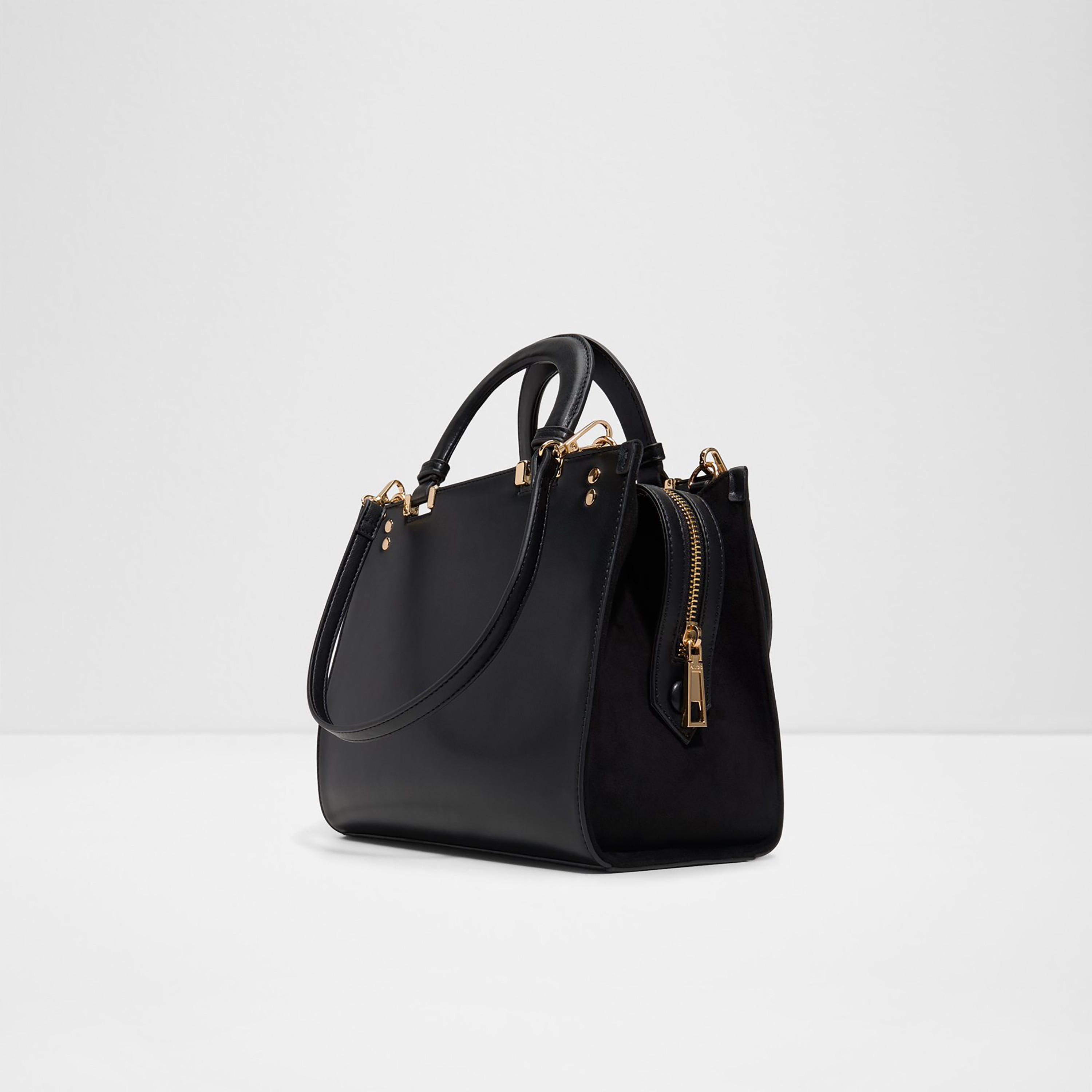 Aldo Almarisa Plain Double Handle Satchel Bag with Zip Closure & Adjustable Strap-women-bagsandwallets-handbags-image-2