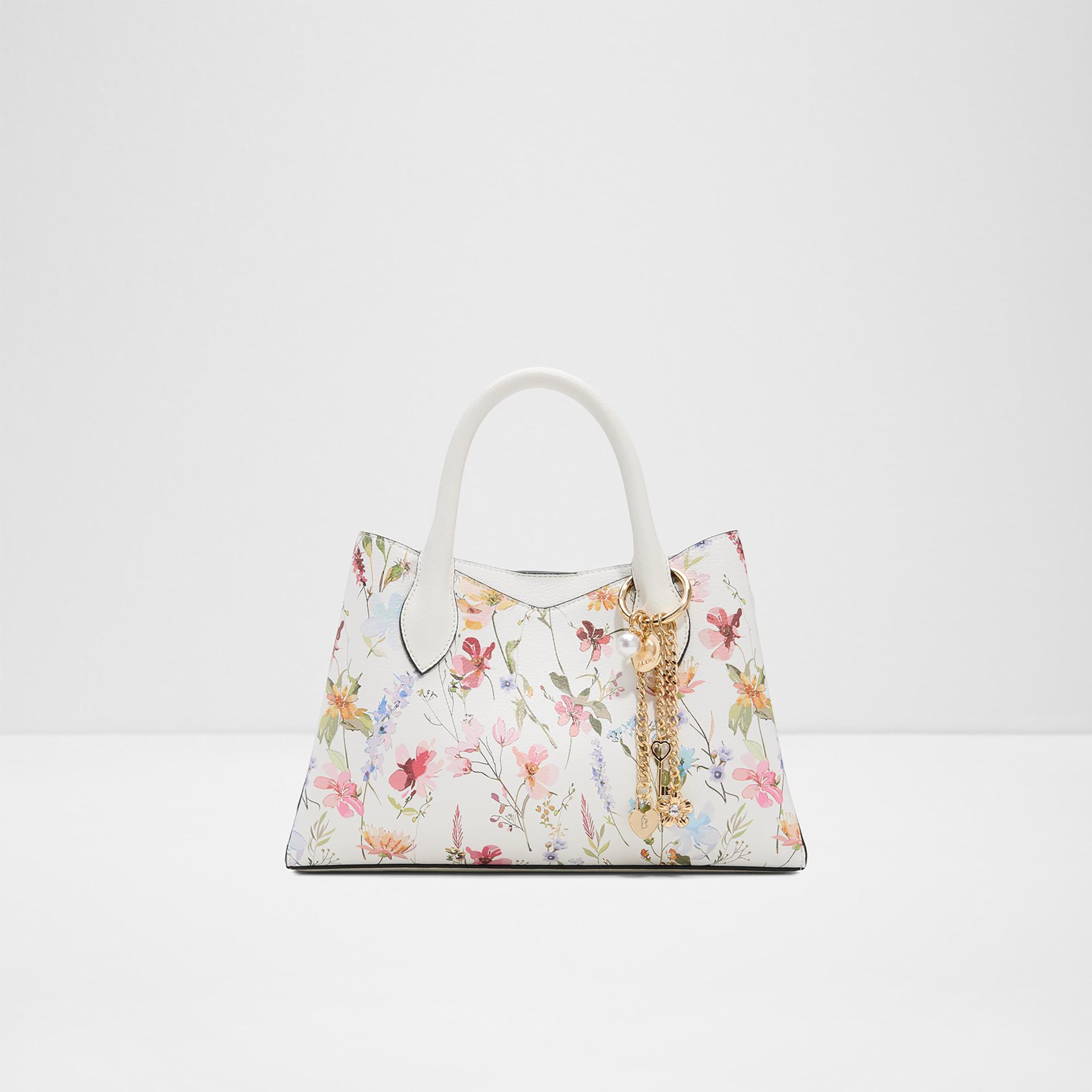 Aldo Carimma Floral Printed Double Handle Satchel Bag with Zip Closure & Adjustable Strap-women-bagsandwallets-handbags-image-1