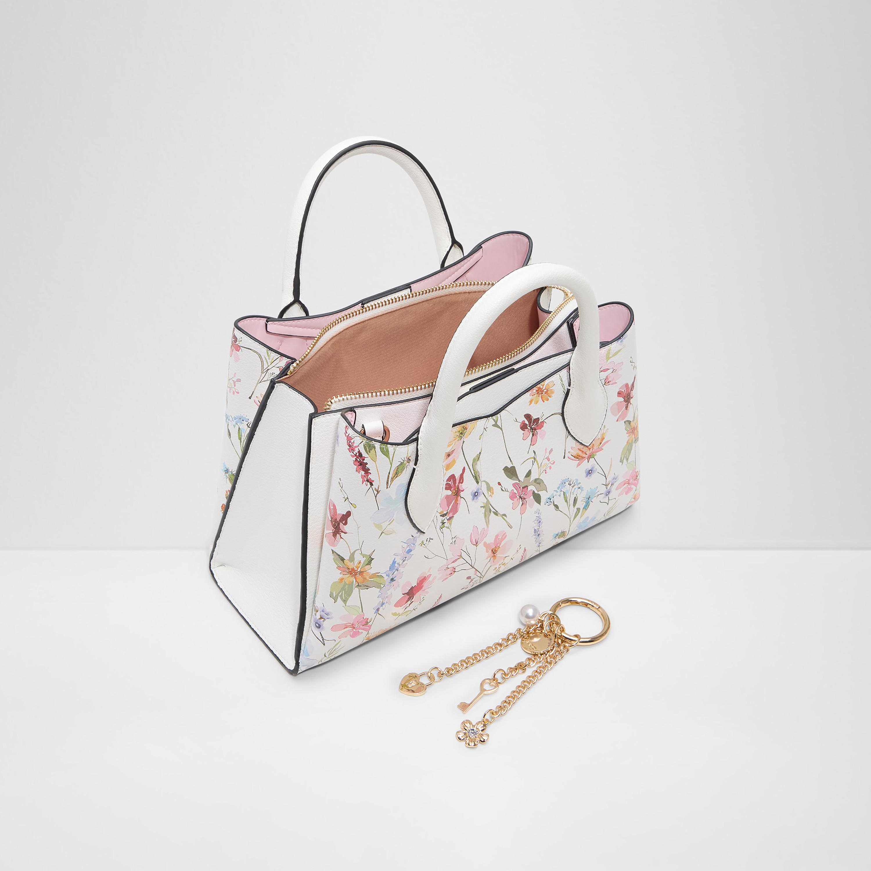 Aldo Carimma Floral Printed Double Handle Satchel Bag with Zip Closure & Adjustable Strap-women-bagsandwallets-handbags-image-3