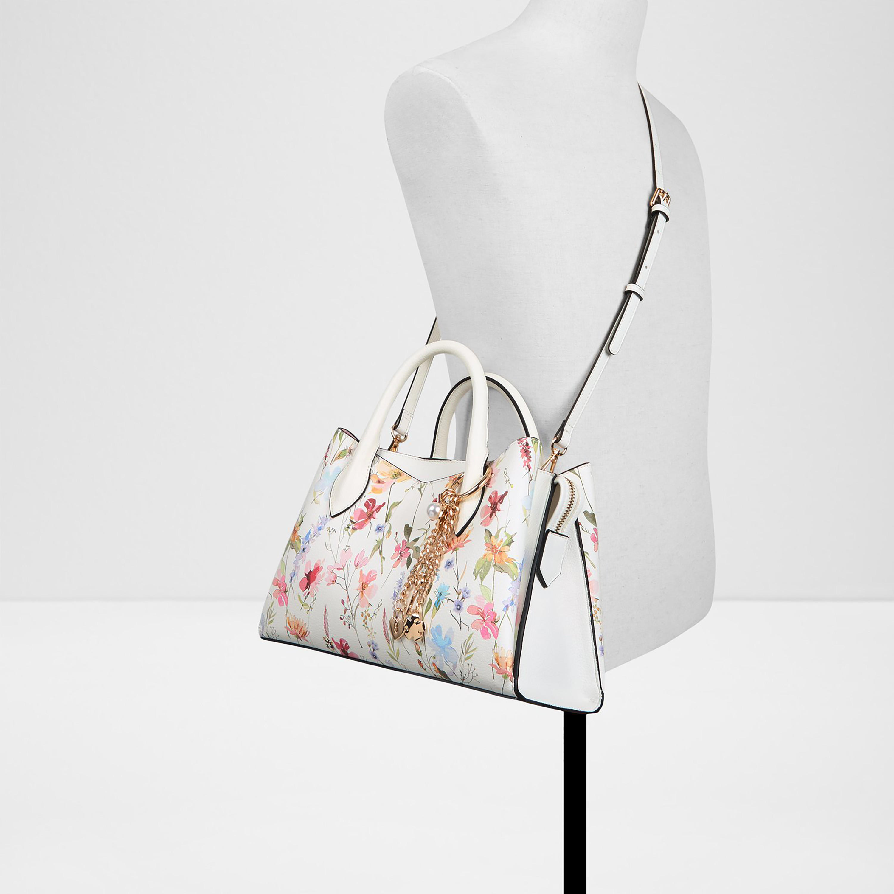 Aldo Carimma Floral Printed Double Handle Satchel Bag with Zip Closure & Adjustable Strap-women-bagsandwallets-handbags-image-4