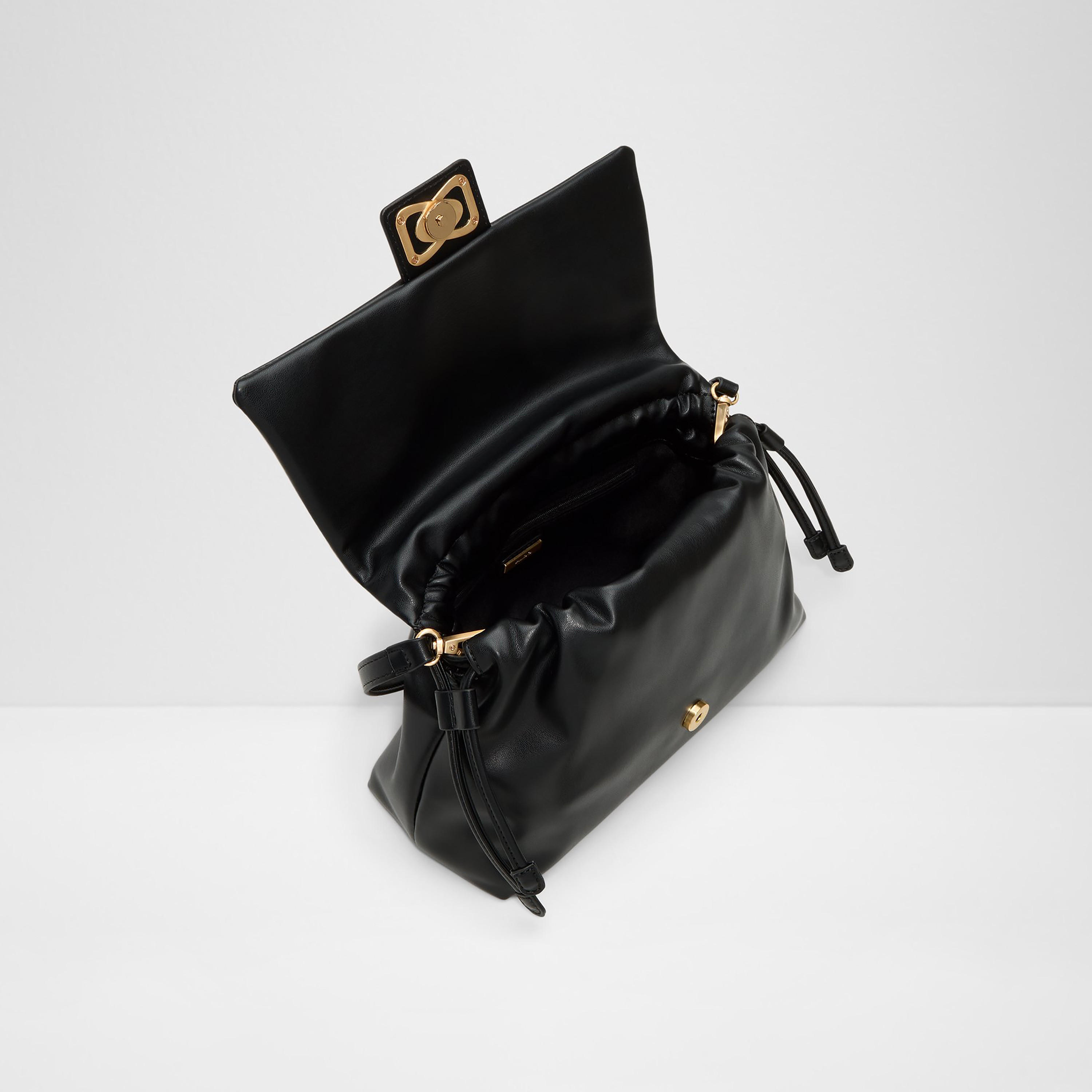 Aldo Eelinora Plain Single Handle Shoulder Bag with Flap Closure & Adjustable Strap-women-bagsandwallets-handbags-image-3