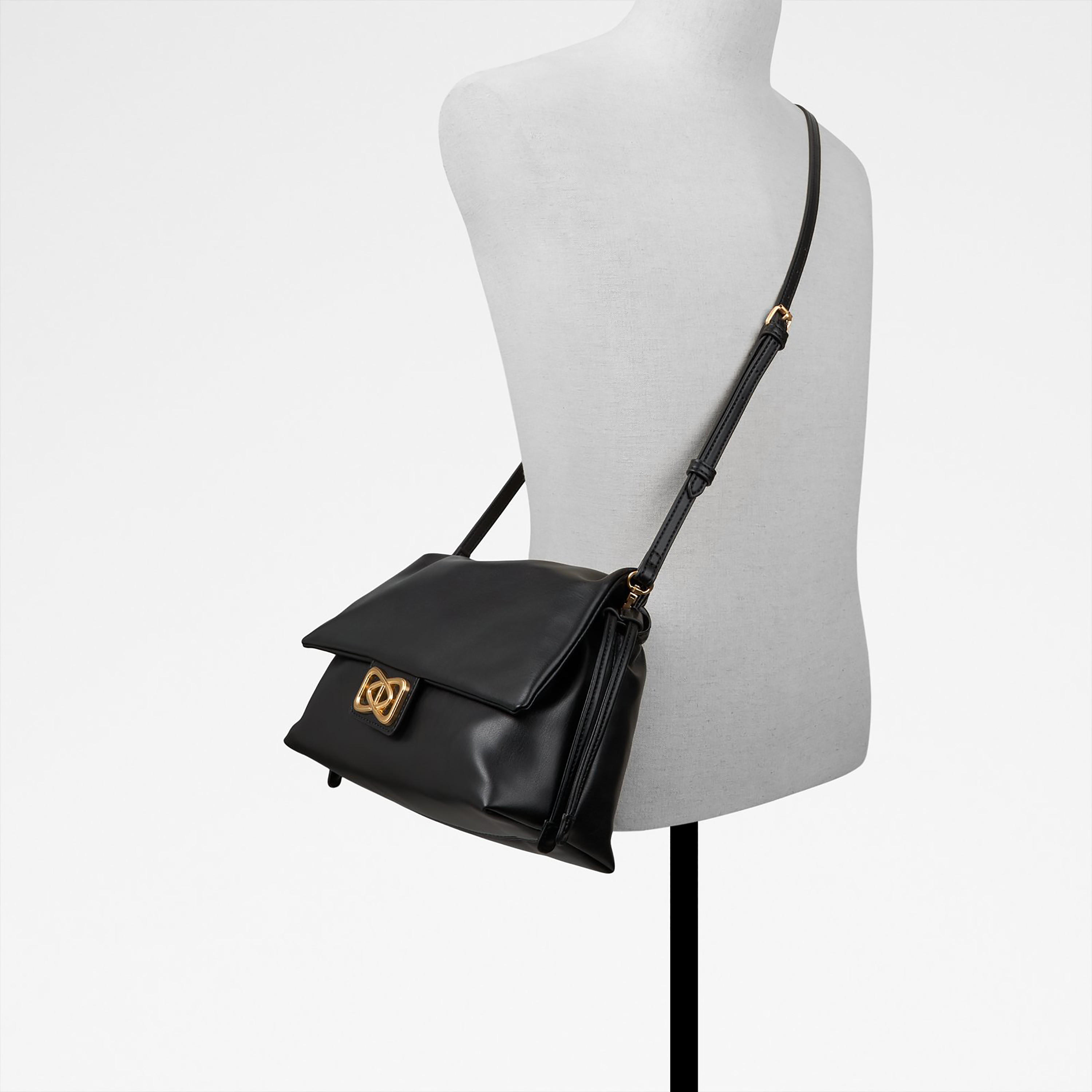Aldo Eelinora Plain Single Handle Shoulder Bag with Flap Closure & Adjustable Strap-women-bagsandwallets-handbags-image-5