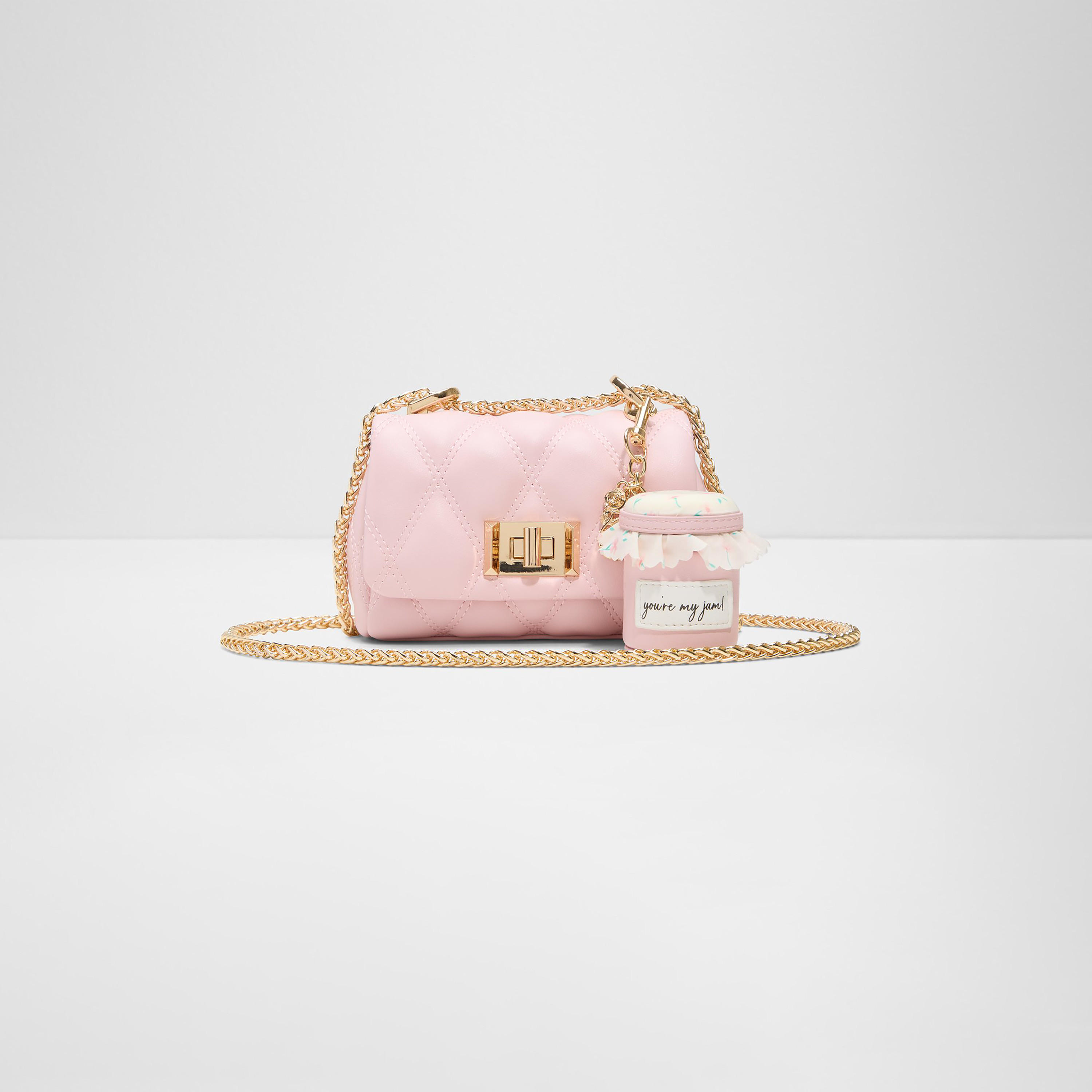 Aldo Miapink Quilted Sling Bag with Twist Lock and Non-Detachable Strap-women-bagsandwallets-handbags-image-1