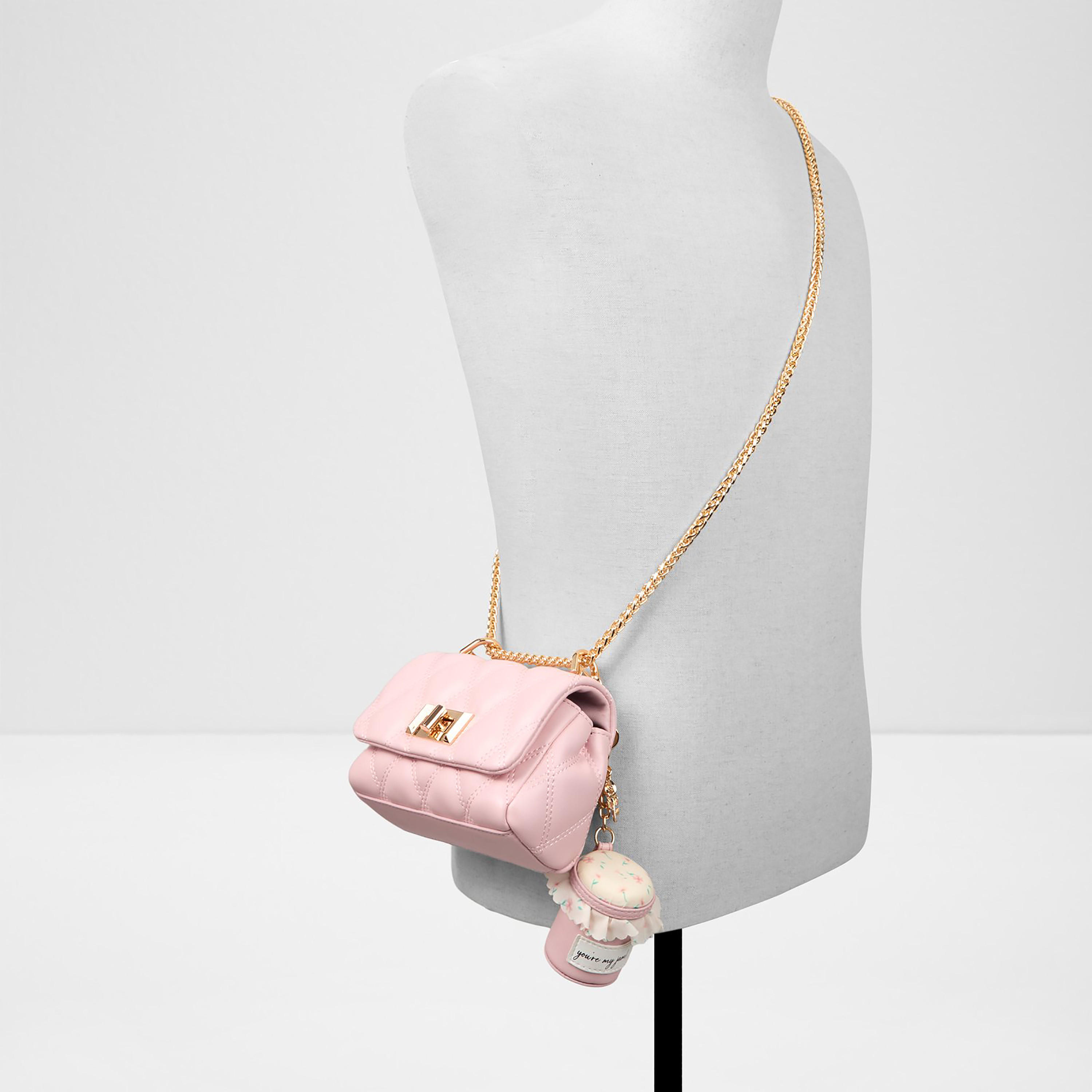Aldo Miapink Quilted Sling Bag with Twist Lock and Non-Detachable Strap-women-bagsandwallets-handbags-image-4