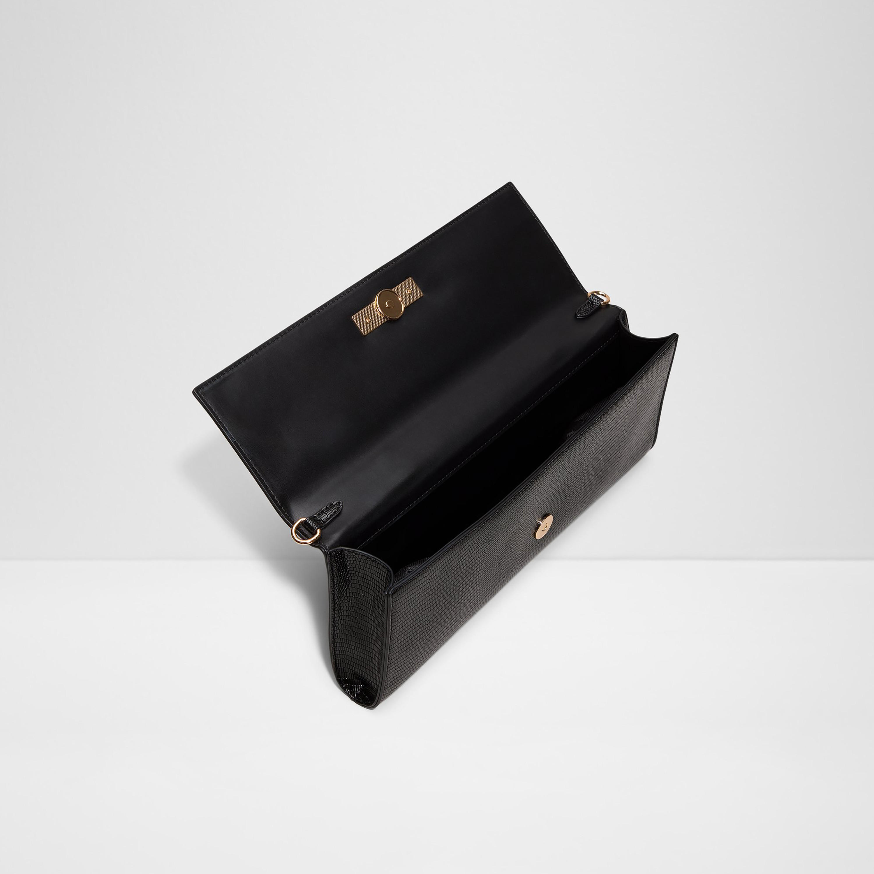 Aldo Roux Croc-Textured Clutch with Flap Closure and Adjustable Strap-women-bagsandwallets-handbags-image-3