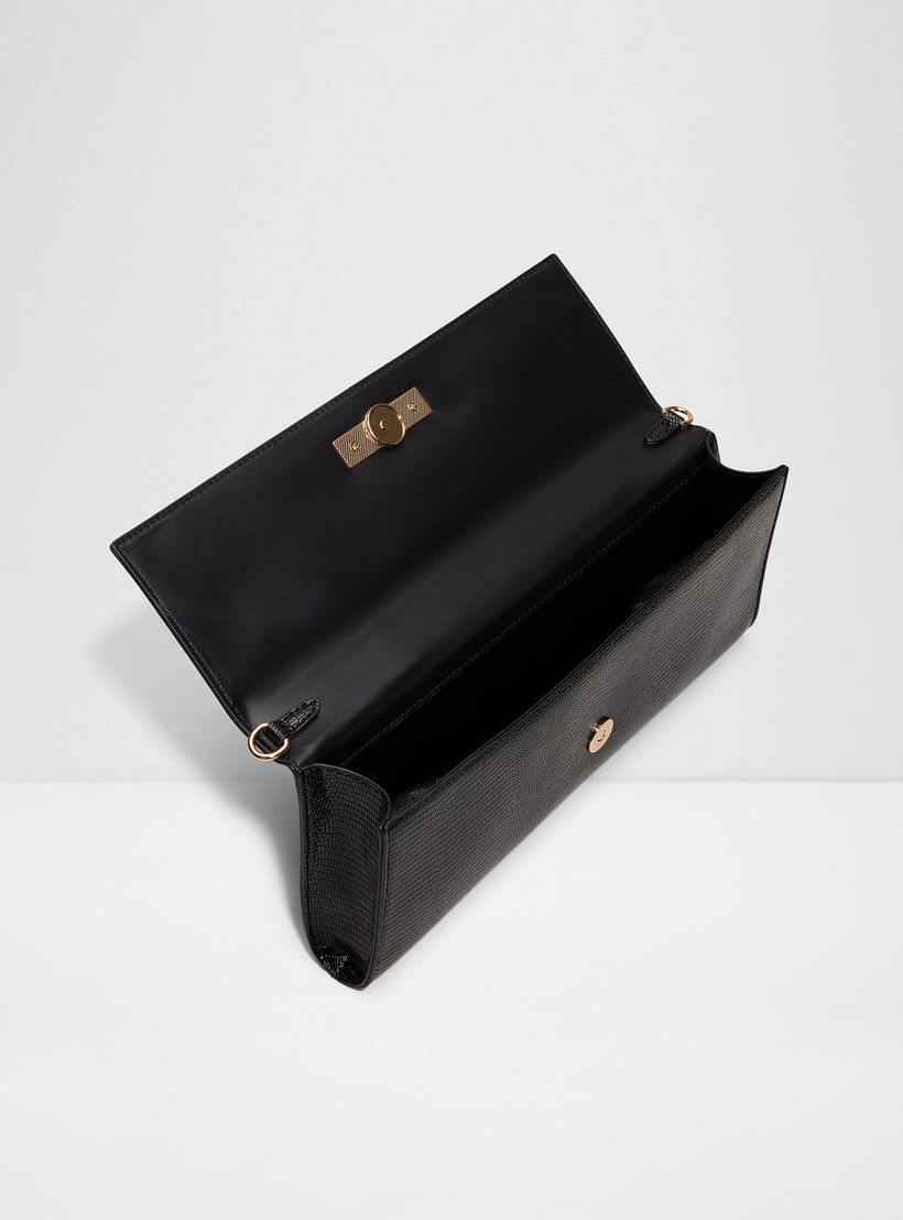 Aldo Roux Croc-Textured Clutch with Flap Closure and Adjustable Strap-women-bagsandwallets-handbags-image-3