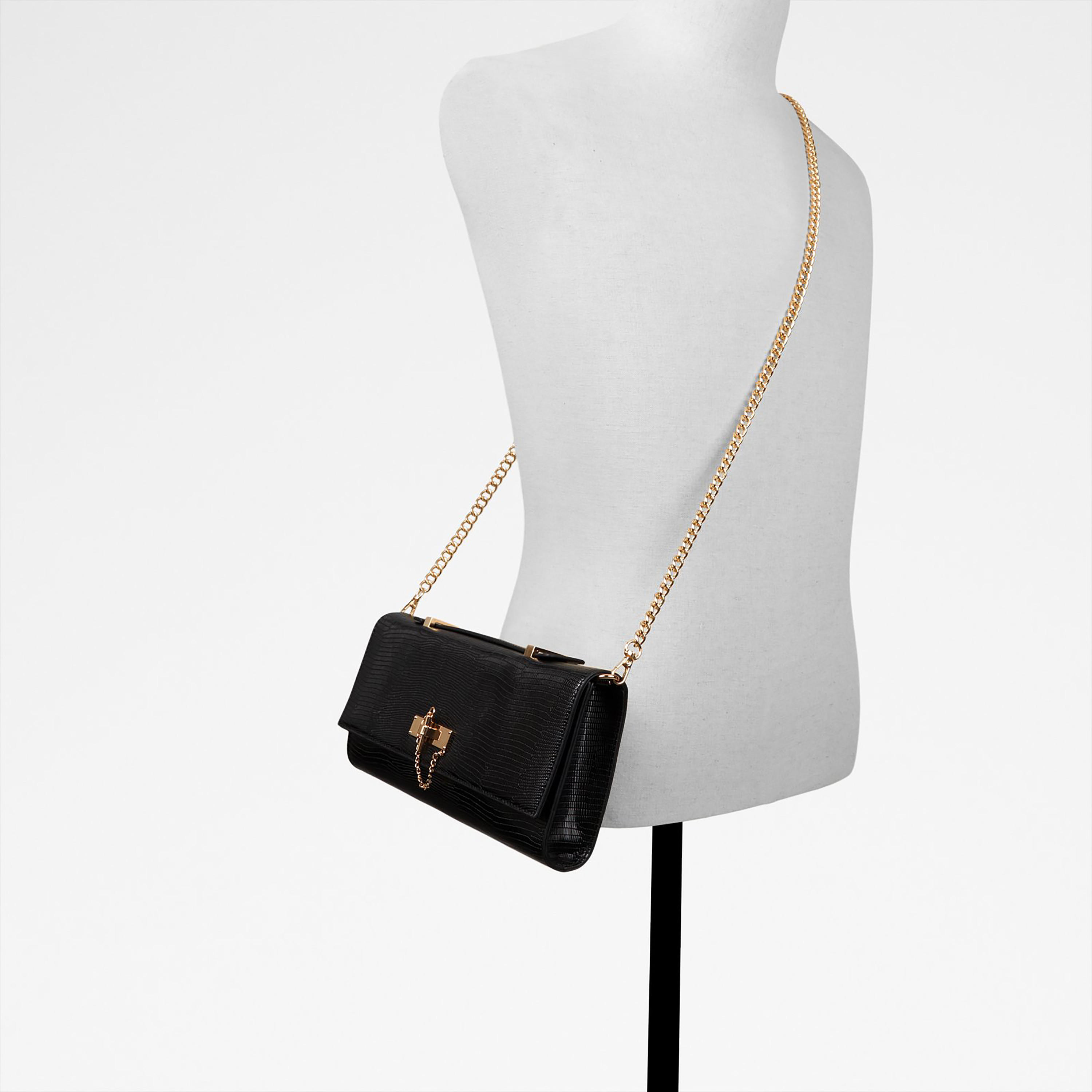 Aldo Roux Croc-Textured Clutch with Flap Closure and Adjustable Strap-women-bagsandwallets-handbags-image-5