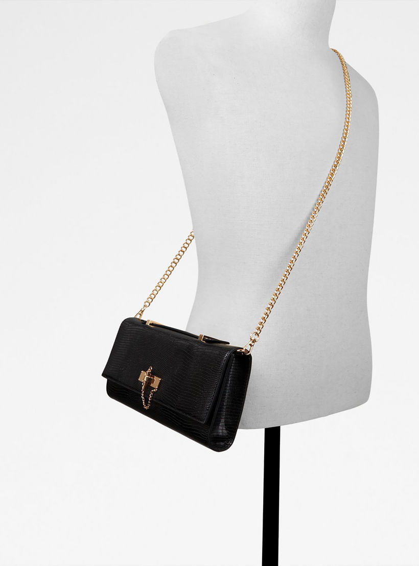 Aldo Roux Croc-Textured Clutch with Flap Closure and Adjustable Strap-women-bagsandwallets-handbags-image-5