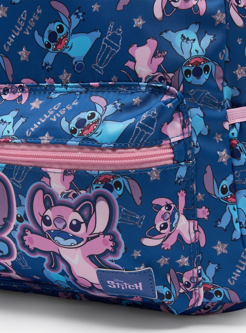Disney Stitch and Angel Print School Backpack for Girls 5-8 Years with Padded Straps - 13 inches-school-bagsandbackpacks-backpacks-image-3