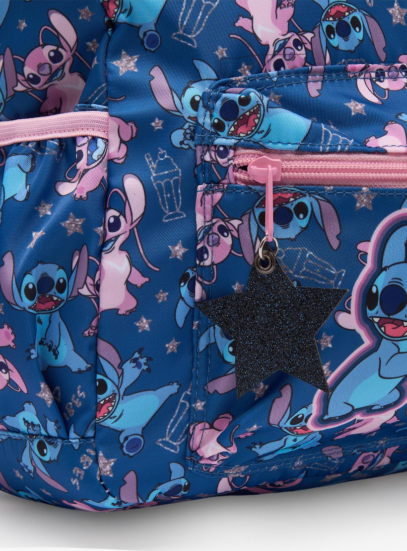 Disney Stitch and Angel Print School Backpack for Girls 5-8 Years with Padded Straps - 13 inches-school-bagsandbackpacks-backpacks-image-4