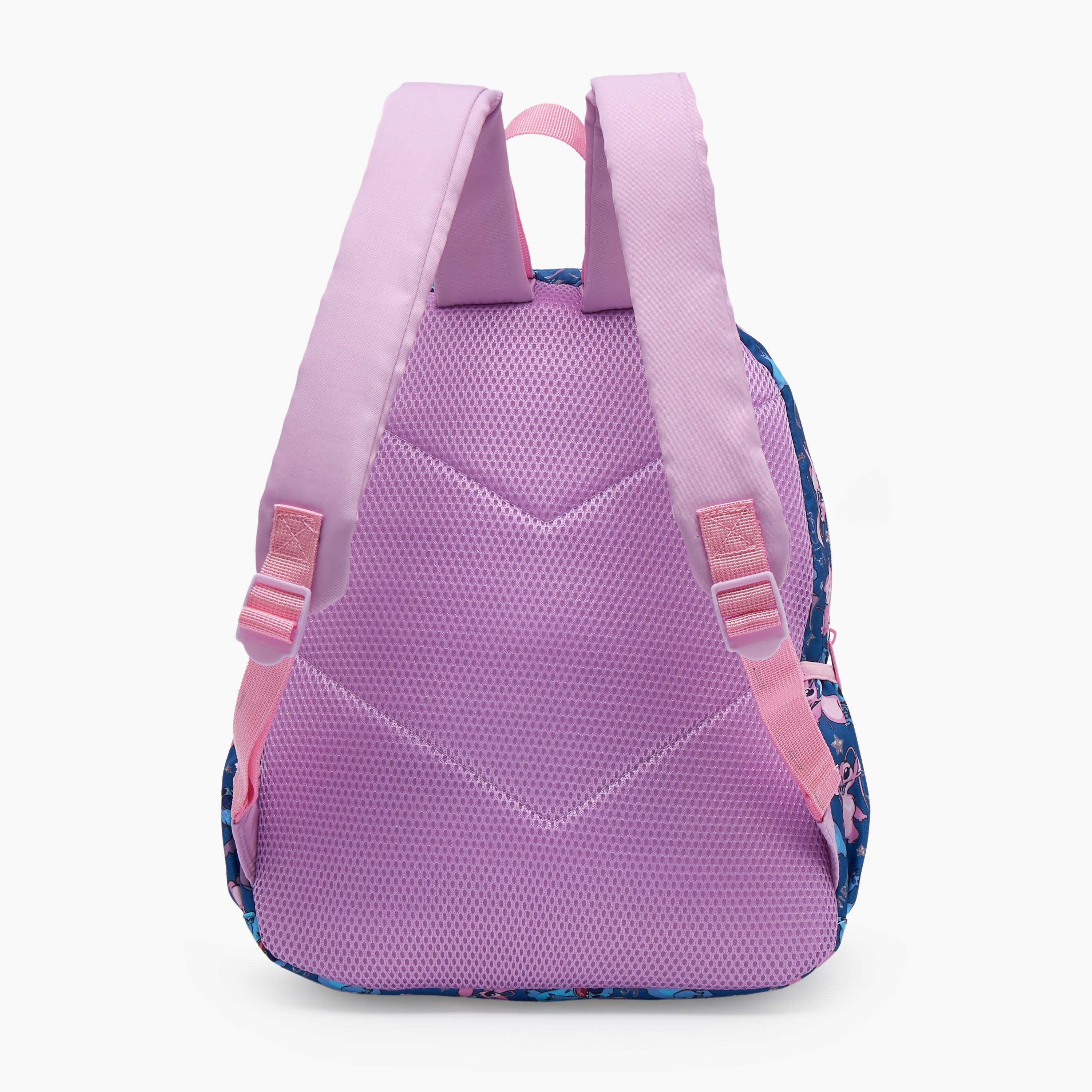Disney Stitch and Angel Print School Backpack for Girls 5-8 Years with Padded Straps - 13 inches-school-bagsandbackpacks-backpacks-image-8