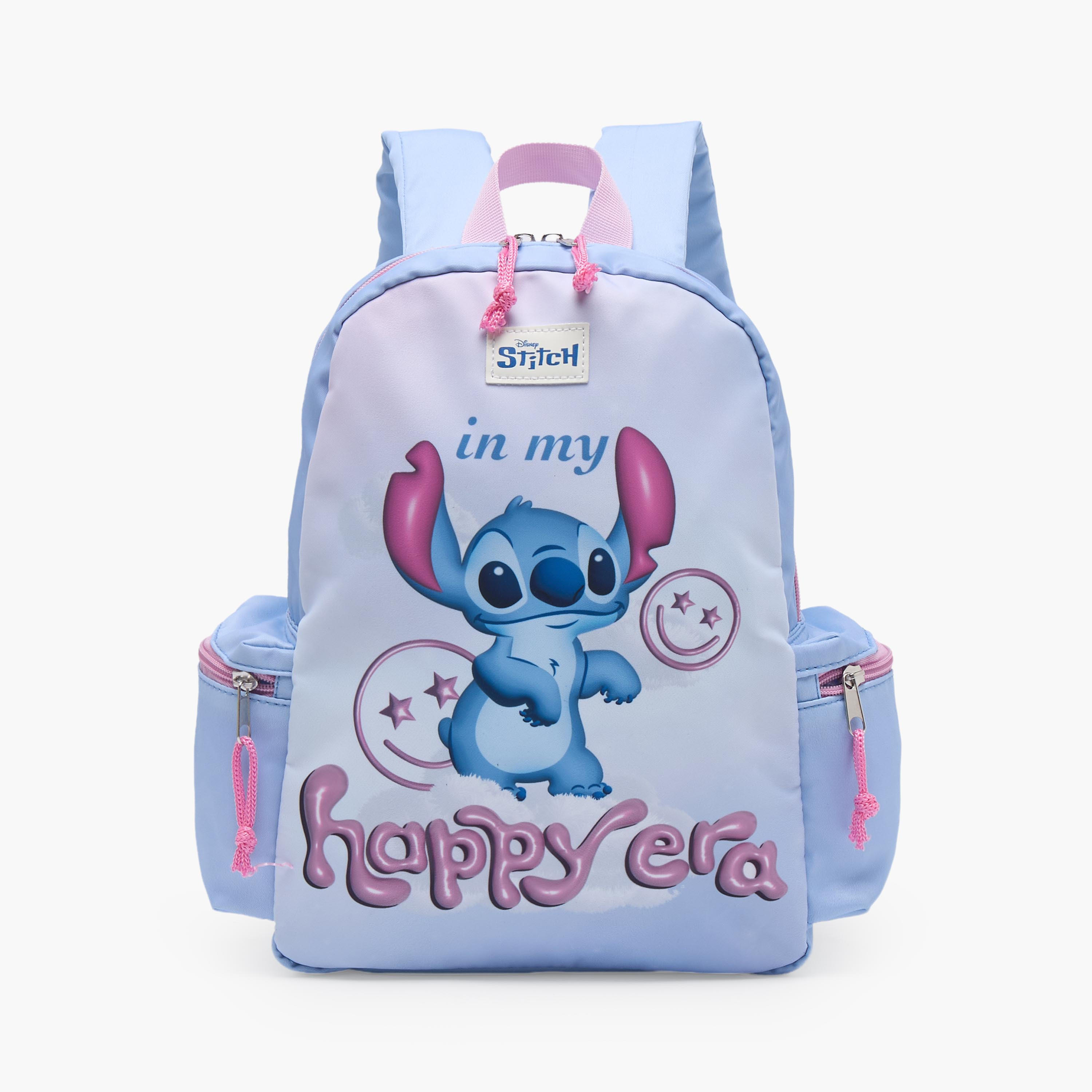 Disney Stitch Print Backpack for Girls 13 Years+ with Adjustable Shoulder Straps - 17 inches-school-bagsandbackpacks-trolleybags-image-1