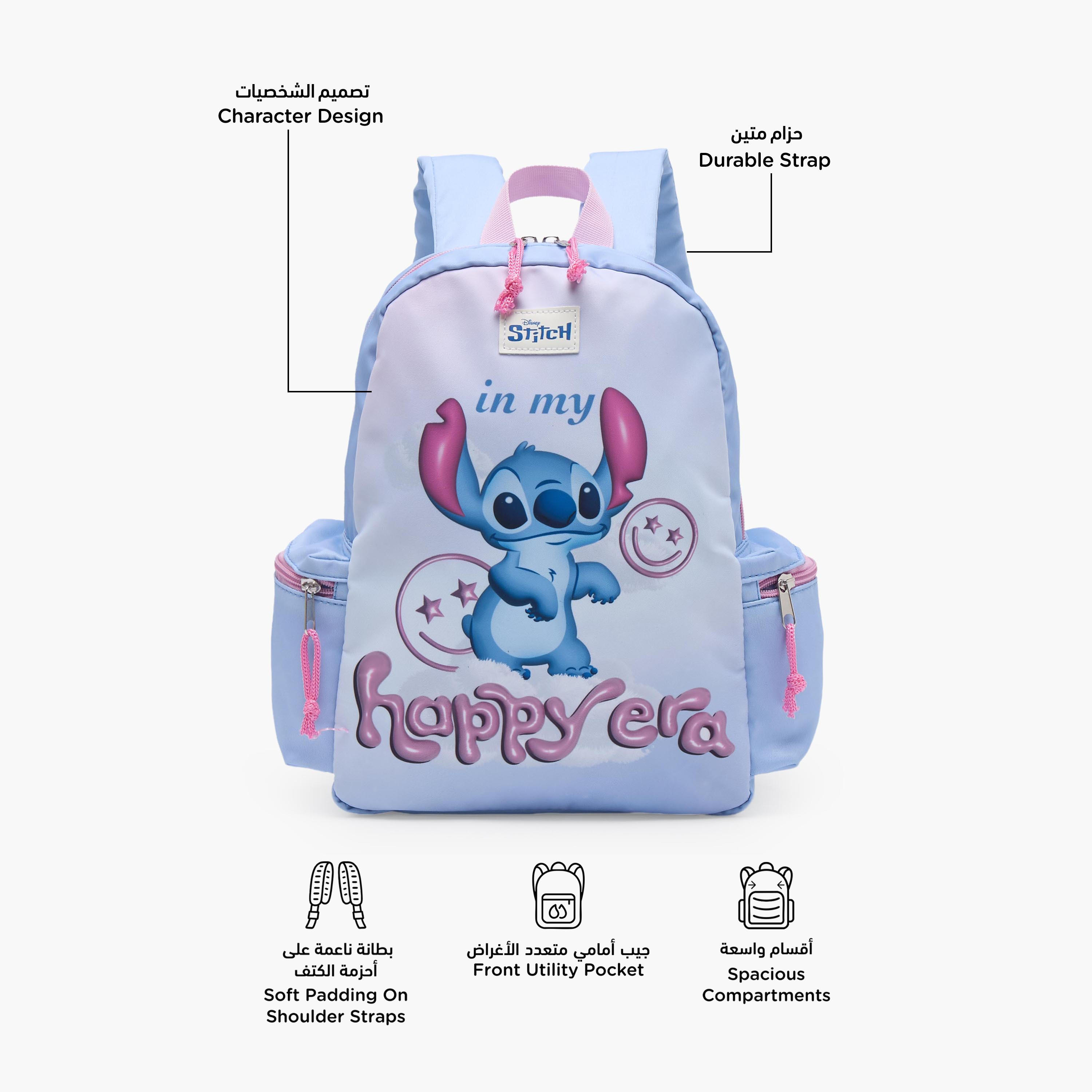 Disney Stitch Print Backpack for Girls 13 Years+ with Adjustable Shoulder Straps - 17 inches-school-bagsandbackpacks-trolleybags-image-2