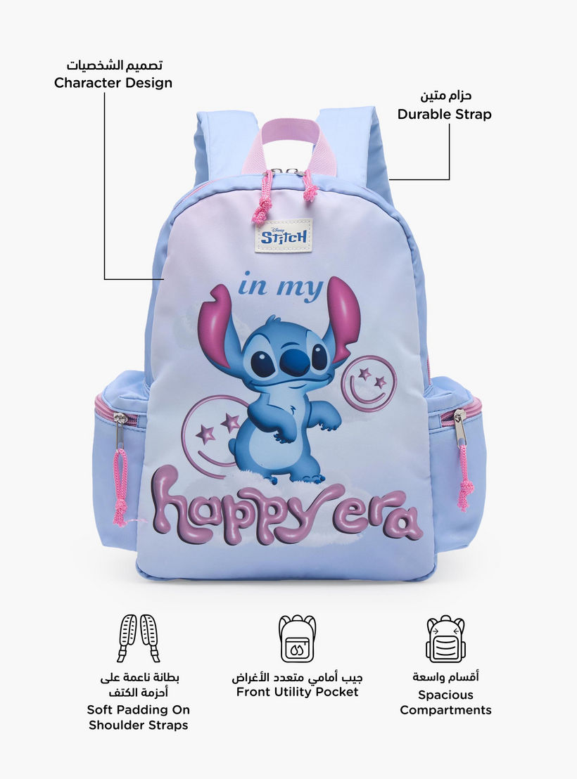 Disney Stitch Print Backpack for Girls 13 Years+ with Adjustable Shoulder Straps - 17 inches-school-bagsandbackpacks-trolleybags-image-2