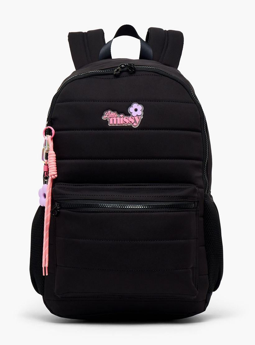 Little Missy Quilted Backpack for Kids 13+ Years with Padded Laptop Compartment-school-bagsandbackpacks-backpacks-image-1