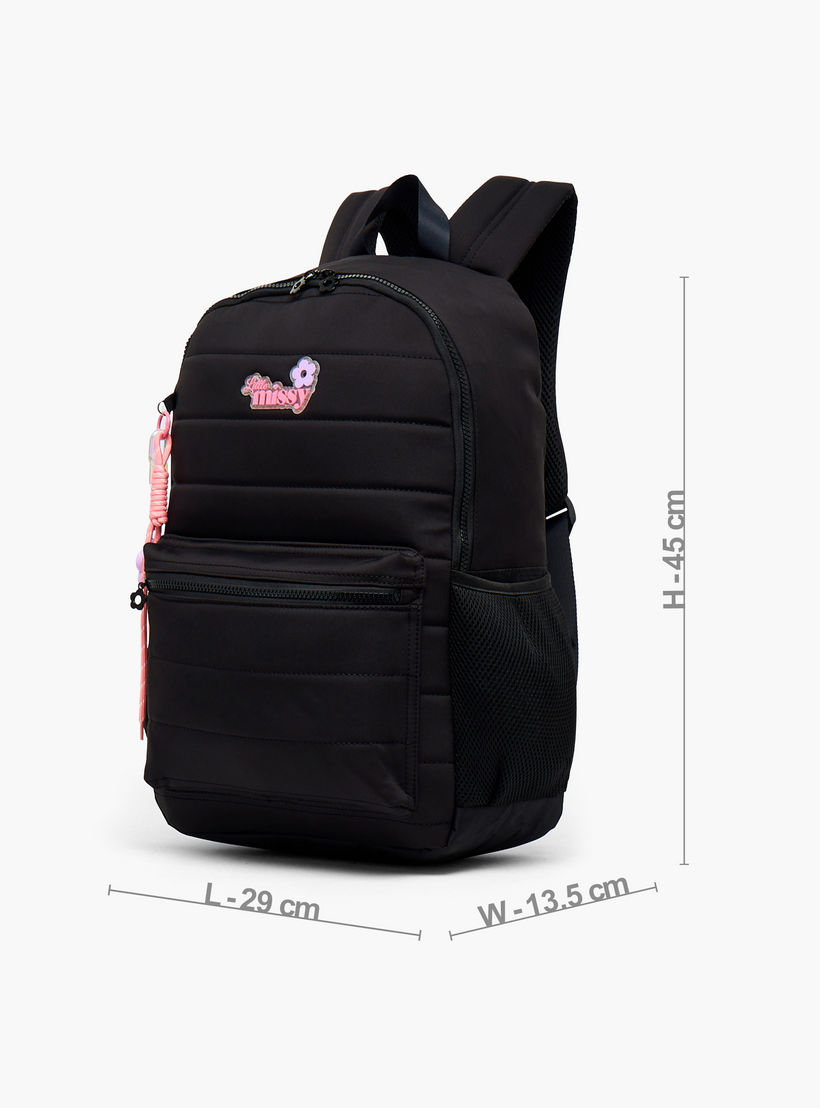 Little Missy Quilted Backpack for Kids 13+ Years with Padded Laptop Compartment-school-bagsandbackpacks-backpacks-image-6