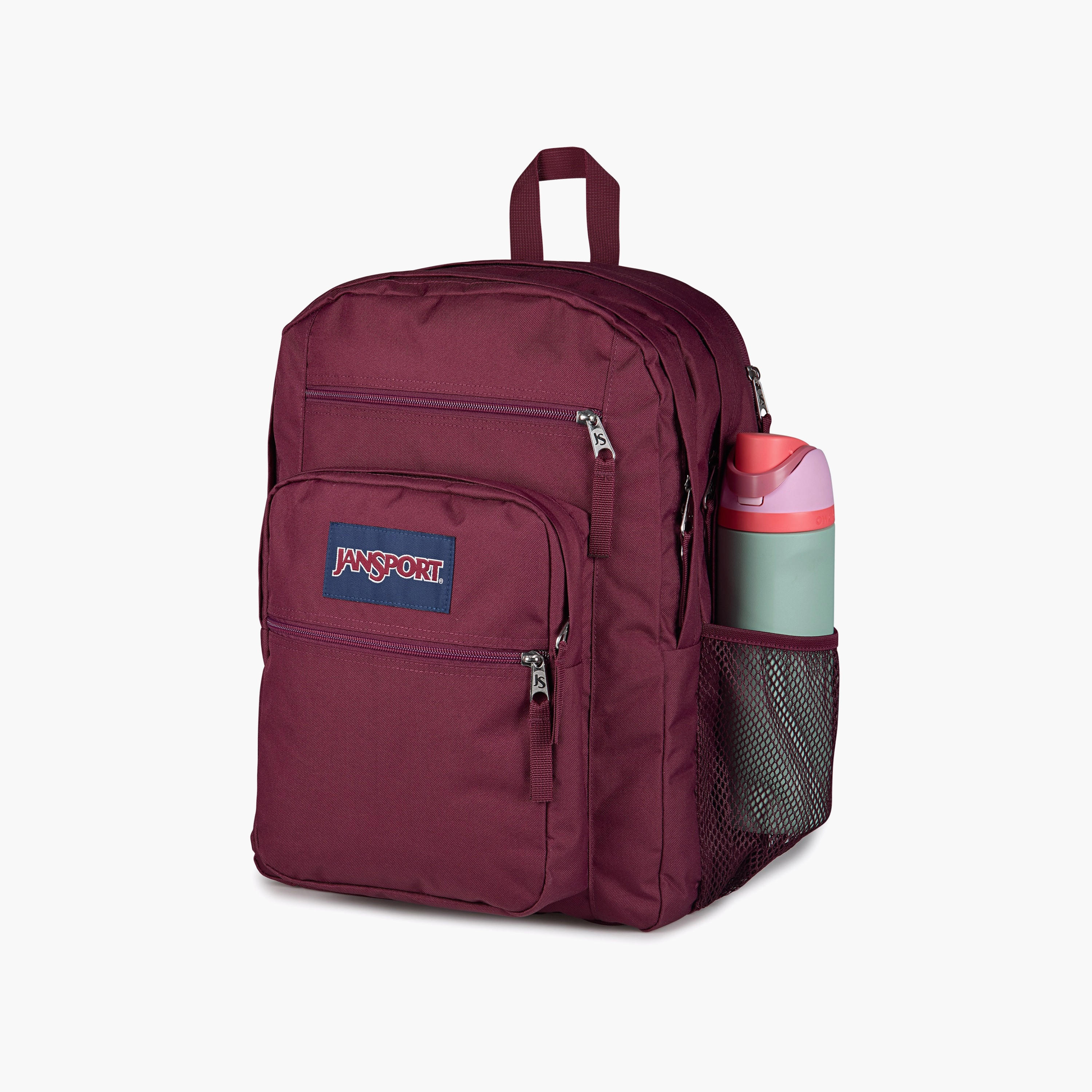 Backpack-Big Student-2 Cmprt-34 Ltr- (214|Woven Polyester) Cherry Laquer \ 19X32.5X43.5-school-bagsandbackpacks-backpacks-image-5