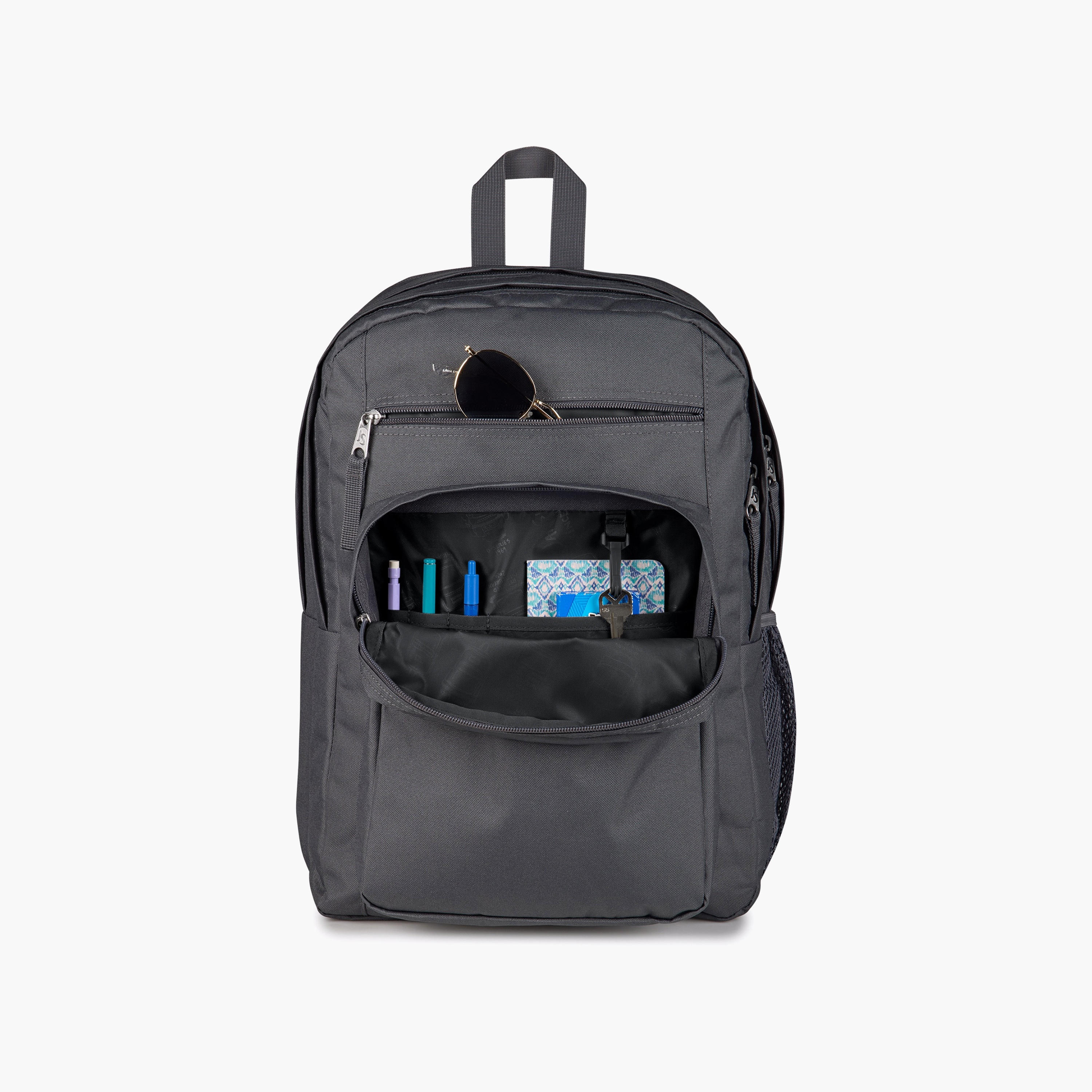 Backpack-Big Student-2 Cmprt-34 Ltr- (214|Woven Polyester) Smokey Grit \ 19X32.5X43.5-school-bagsandbackpacks-backpacks-image-4