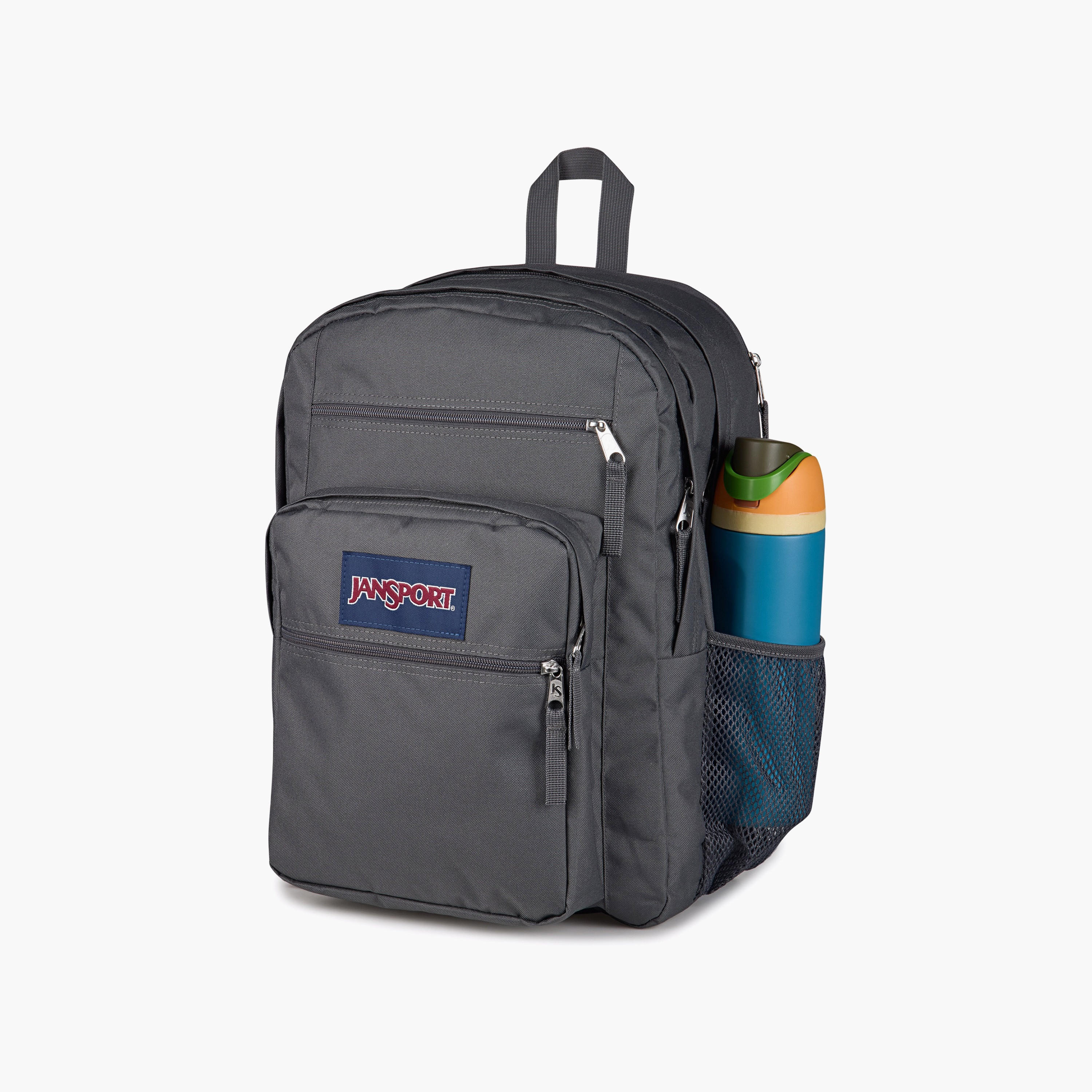 Backpack-Big Student-2 Cmprt-34 Ltr- (214|Woven Polyester) Smokey Grit \ 19X32.5X43.5-school-bagsandbackpacks-backpacks-image-5