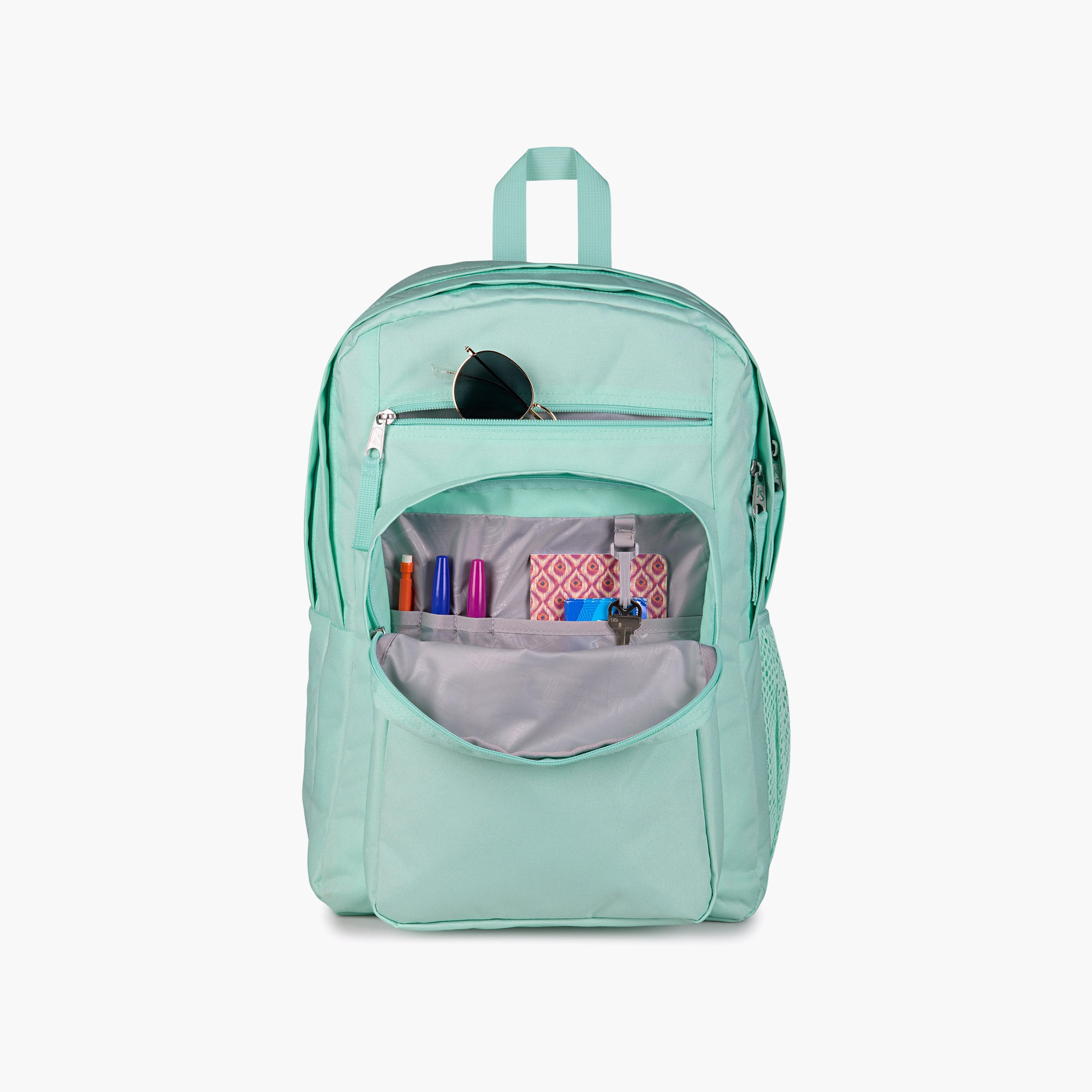 Backpack-Big Student-2 Cmprt-34 Ltr- (214|Woven Polyester) Magic Mint \ 19X32.5X43.5-school-bagsandbackpacks-backpacks-image-4