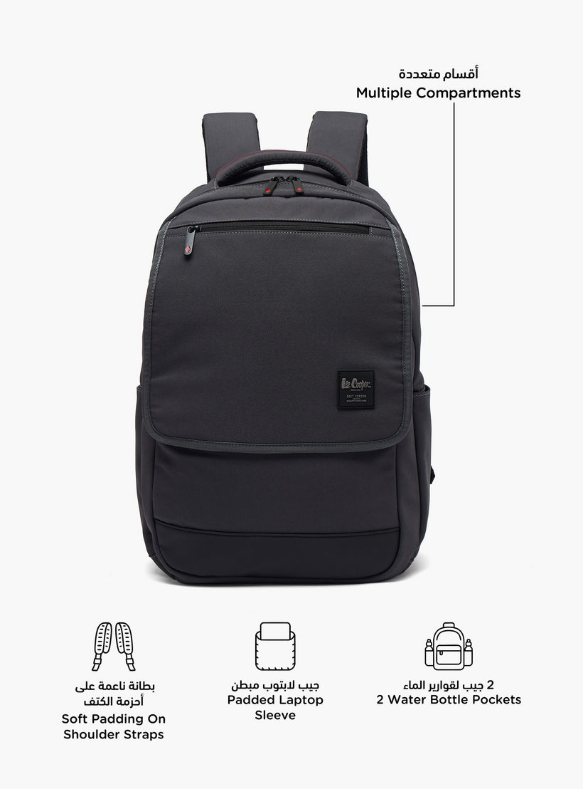 Lee Cooper Solid Backpack for Kids 13+ Years with Padded Laptop Sleeve-boys-accessories-bagsandbackpacks-image-2