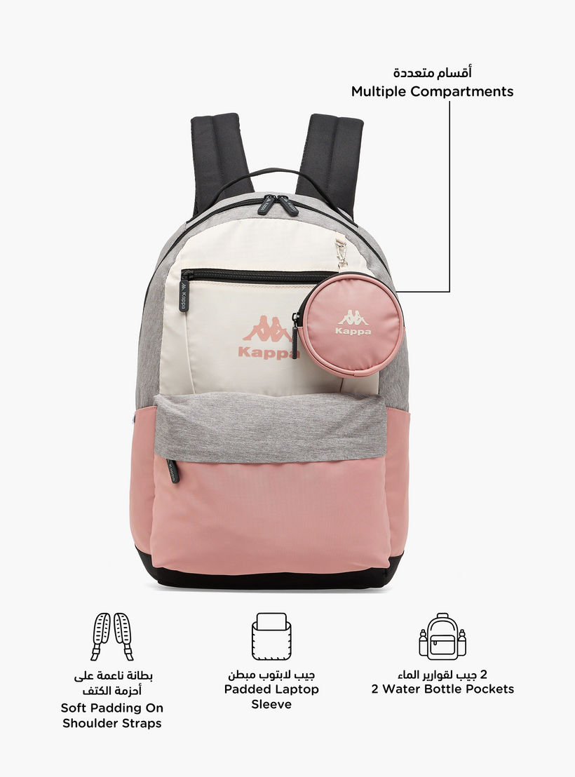 Kappa Colourblock School Backpack for Kids 13 Years+ with Detachable Pouch-boys-accessories-bagsandbackpacks-image-2