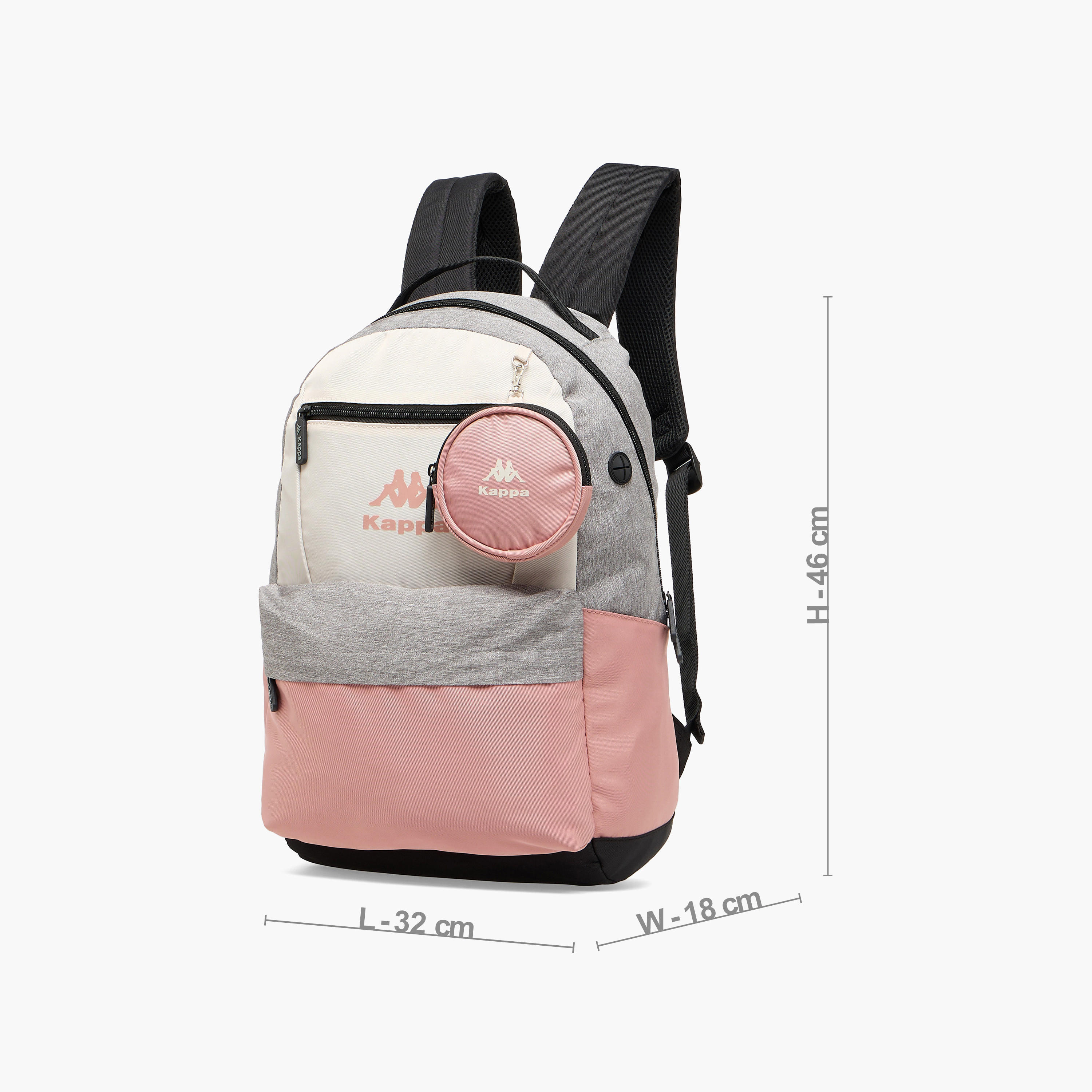 Kappa Colourblock School Backpack for Kids 13 Years+ with Detachable Pouch-boys-accessories-bagsandbackpacks-image-5