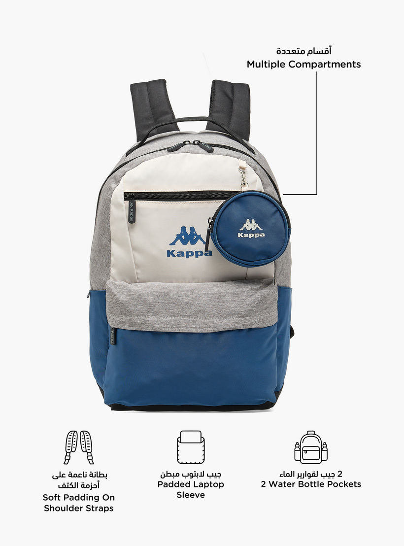 Kappa Colourblock School Backpack for Kids 13 Years+ with Detachable Pouch-boys-accessories-bagsandbackpacks-image-2