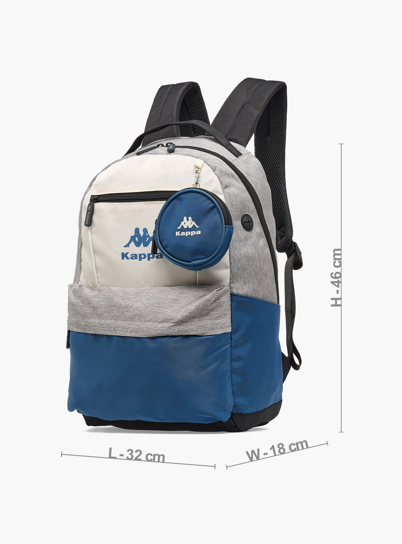 Kappa Colourblock School Backpack for Kids 13 Years+ with Detachable Pouch-boys-accessories-bagsandbackpacks-image-5