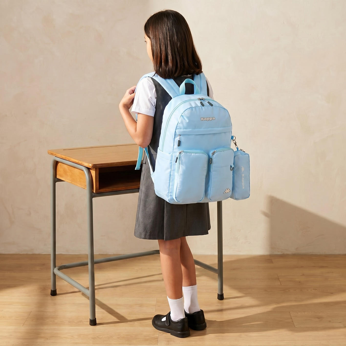 طقم شنطة ظهر مدرسية ومقلمة قطعتين بطبعات الشعار للأطفال بعمر 13 سنة فما فوق من كابا-school-bagsandbackpacks-backpacks-image-3