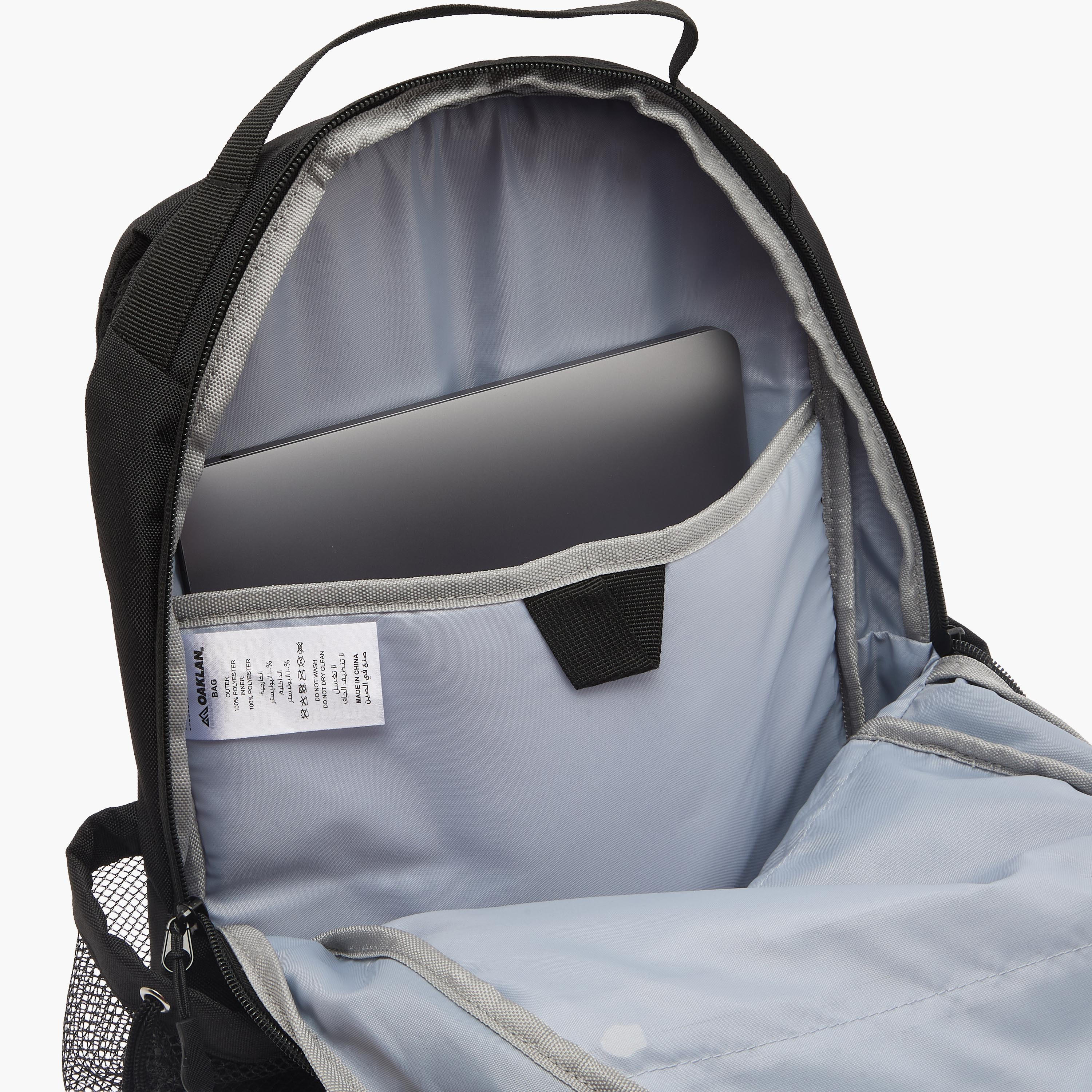 Oaklan by Shoexpress Logo Print Backpack for Kids 13 Years+ with Padded Shoulder Straps-boys-accessories-bagsandbackpacks-image-5
