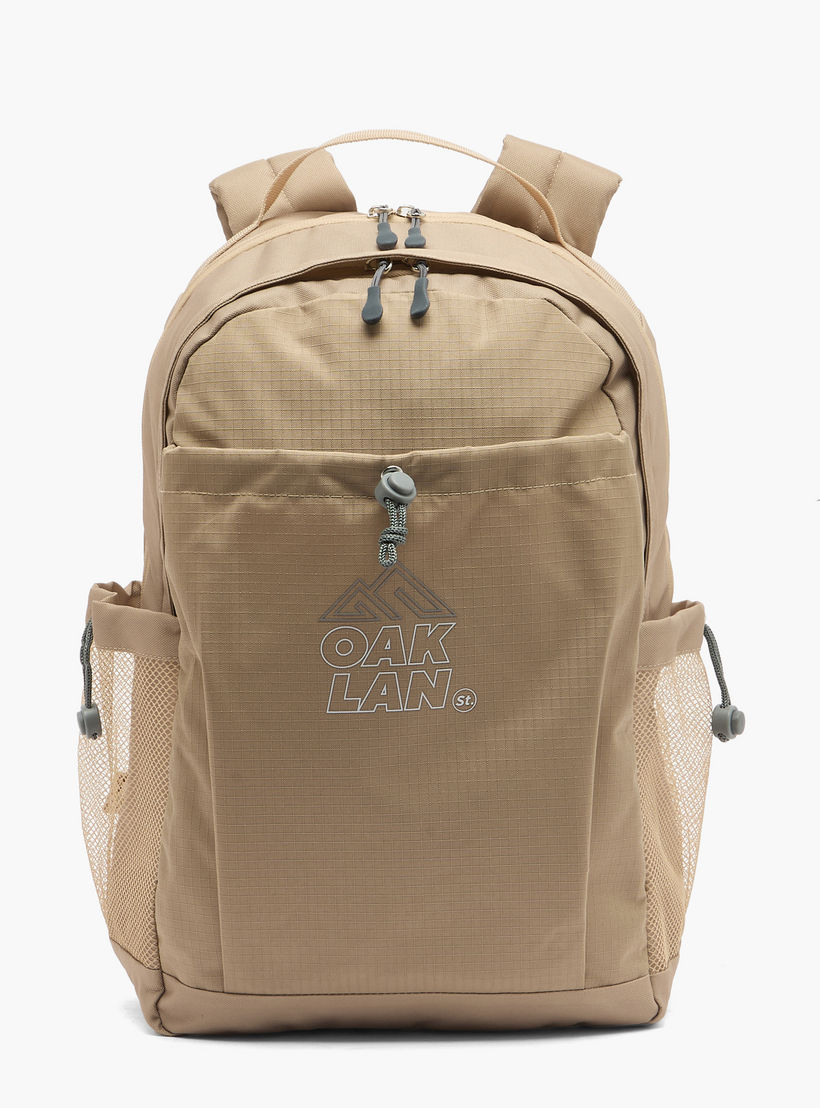 Oaklan by Shoexpress Logo Print Backpack for Kids 13 Years+ with Padded Shoulder Straps-boys-accessories-bagsandbackpacks-image-1