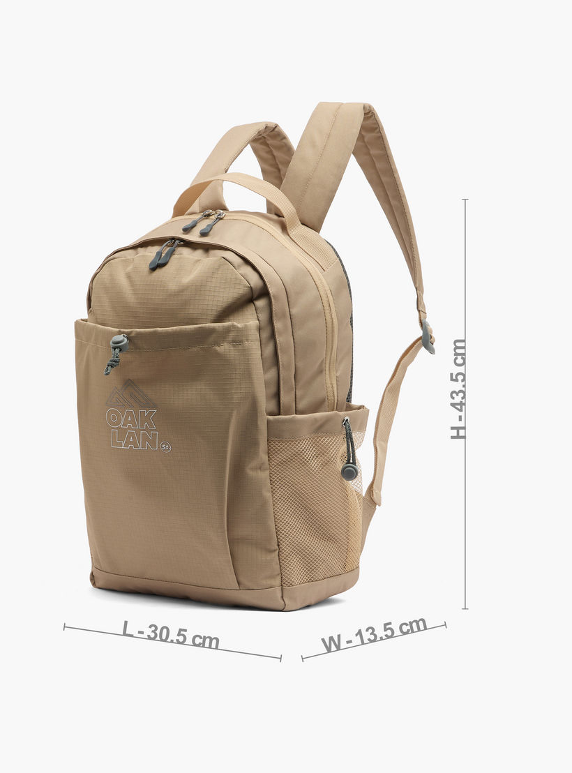 Oaklan by Shoexpress Logo Print Backpack for Kids 13 Years+ with Padded Shoulder Straps-boys-accessories-bagsandbackpacks-image-6