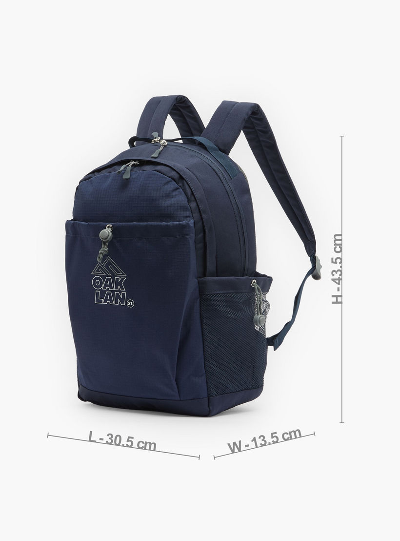 Oaklan by Shoexpress Logo Print Backpack for Kids 13 Years+ with Padded Shoulder Straps-boys-accessories-bagsandbackpacks-image-6