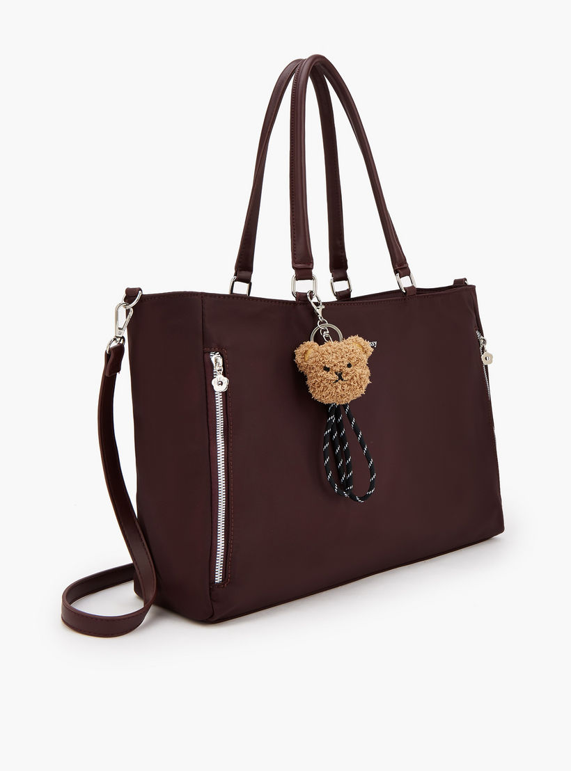 Missy Teddy Bear Charm Tote Bag with Zip Closure-women-bagsandwallets-handbags-image-3