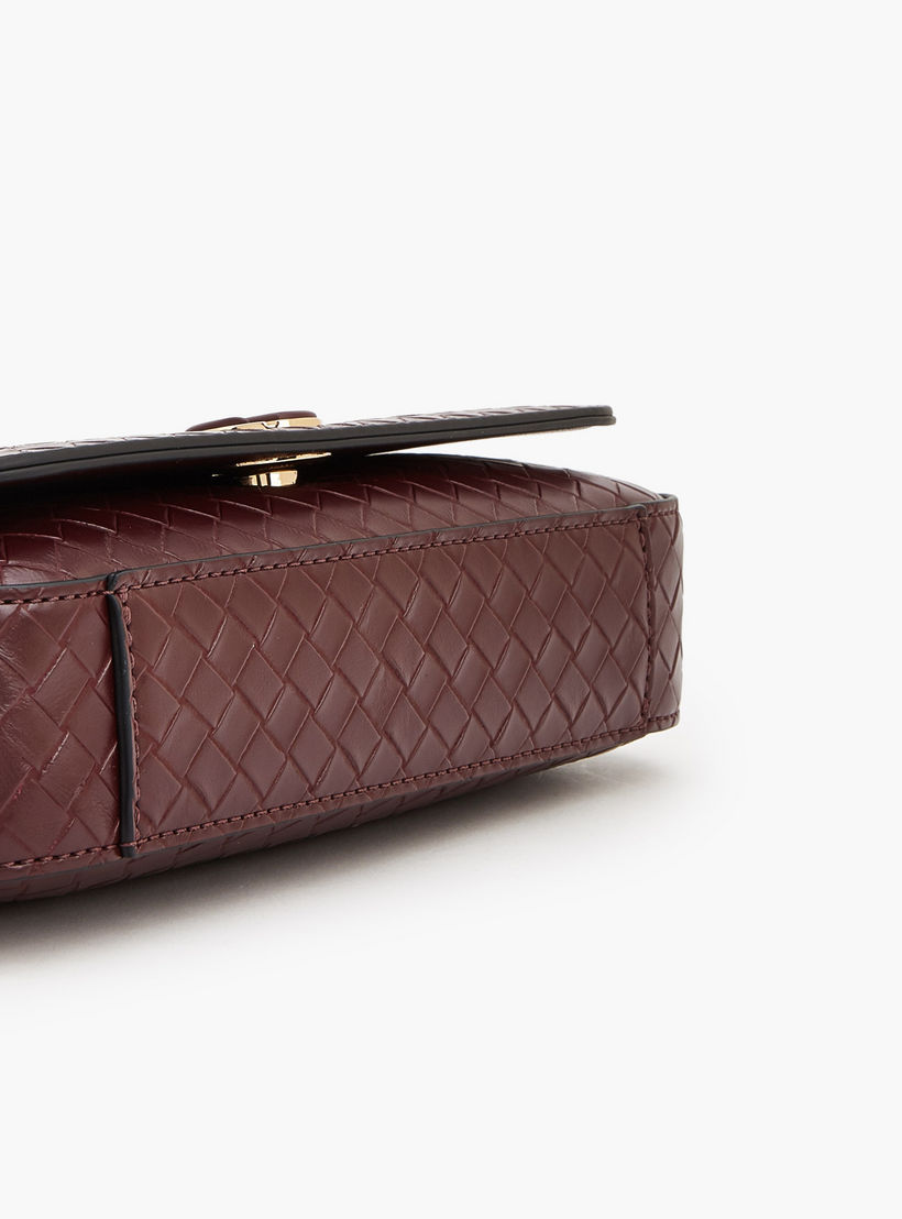 Le Confort Woven Textured Crossbody Bag with Button Closure-women-bagsandwallets-handbags-image-6