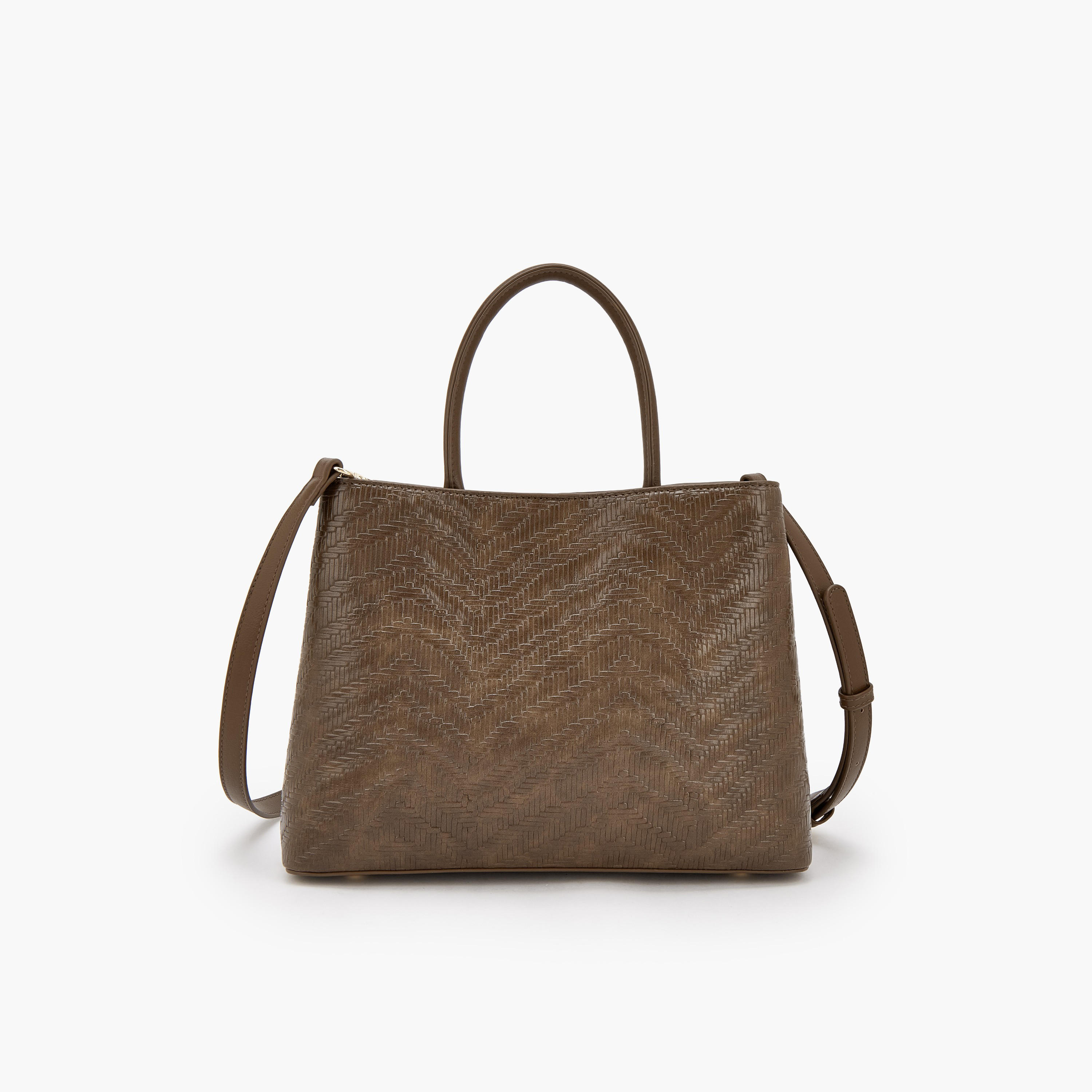 Le Confort Textured Tote Bag with Magnetic Closure-women-bagsandwallets-handbags-image-5