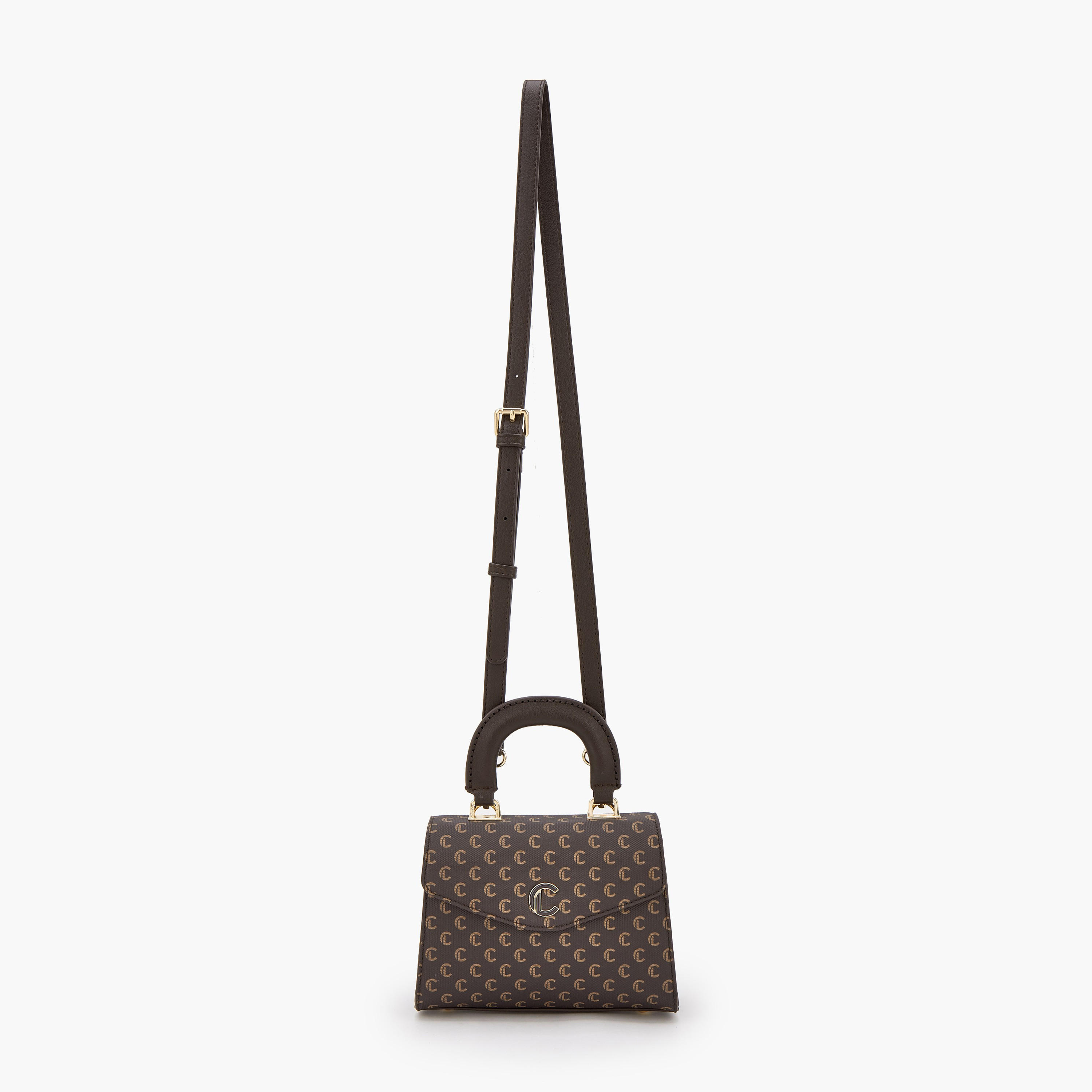 Le Confort Monogram Print Satchel Bag with Top Handle-women-bagsandwallets-handbags-image-2