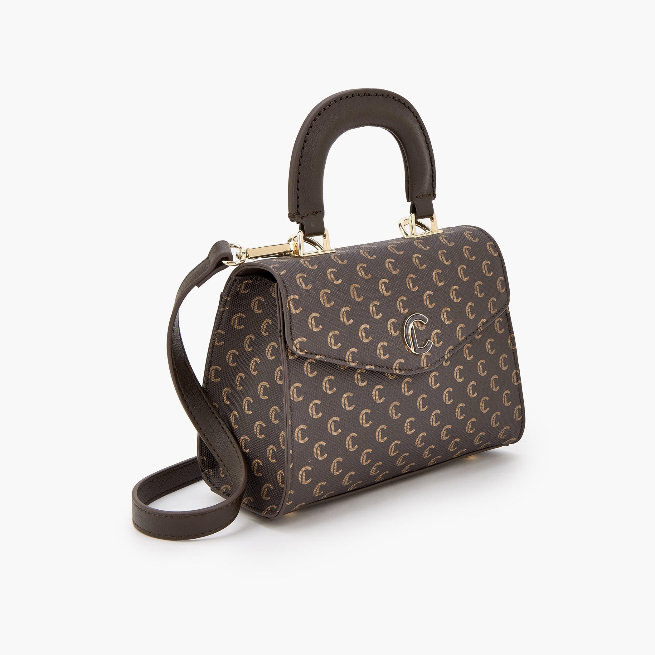 Le Confort Monogram Print Satchel Bag with Top Handle-women-bagsandwallets-handbags-image-3