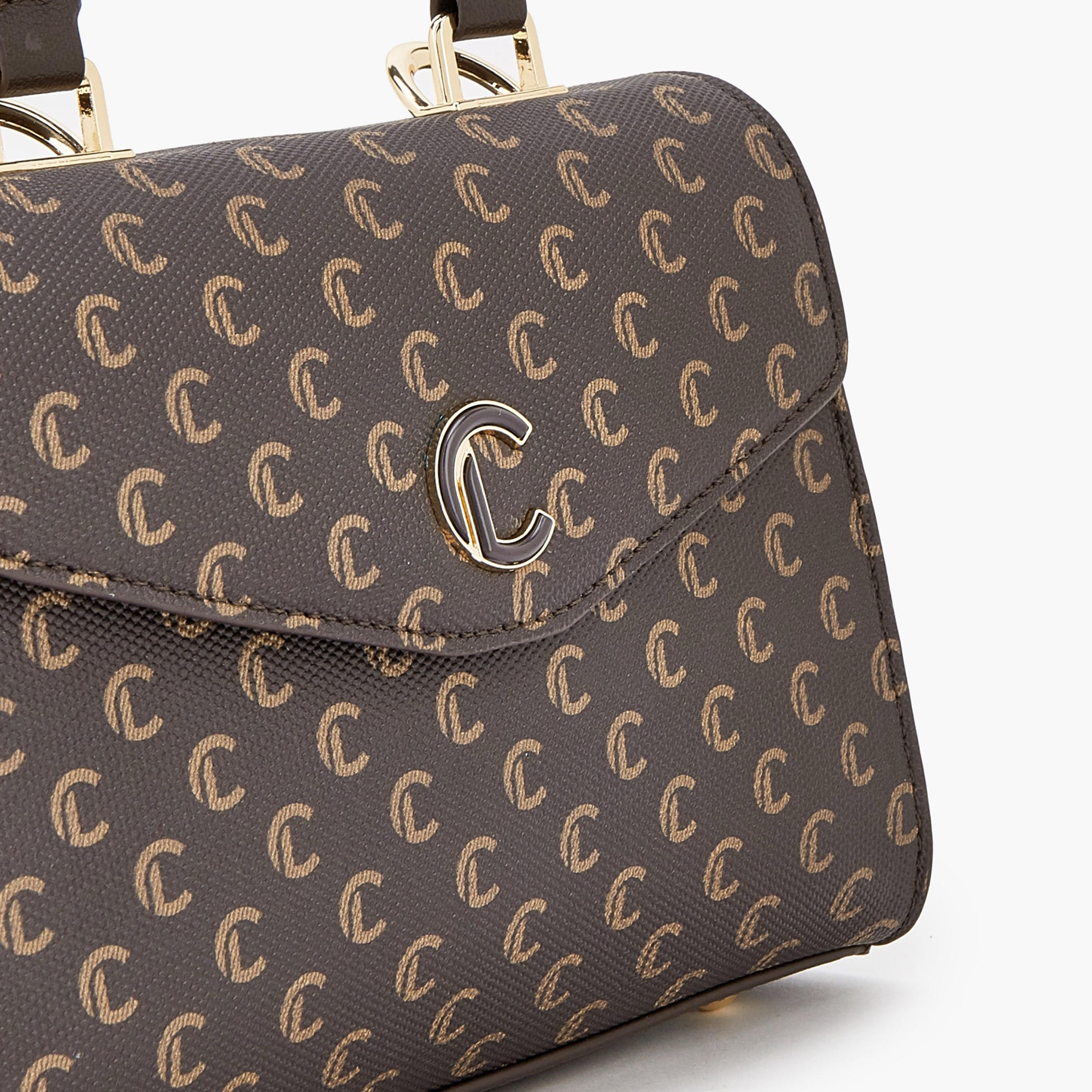 Le Confort Monogram Print Satchel Bag with Top Handle-women-bagsandwallets-handbags-image-4