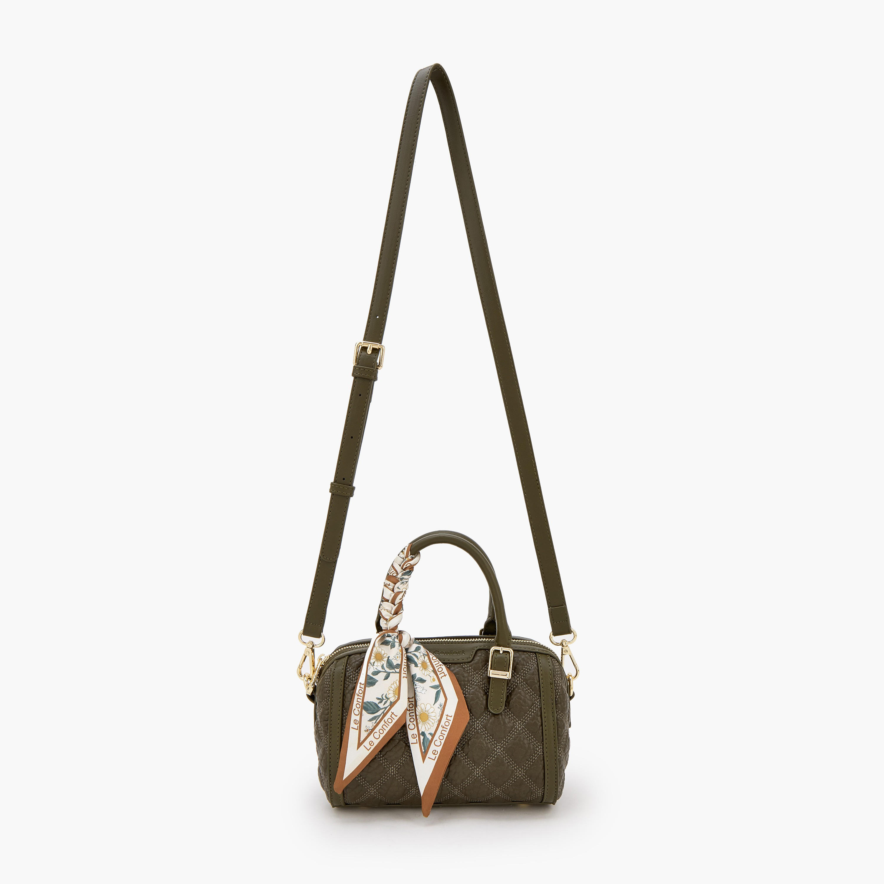 Le Confort Quilted Tote Bag with Scarf Accent-women-bagsandwallets-handbags-image-2